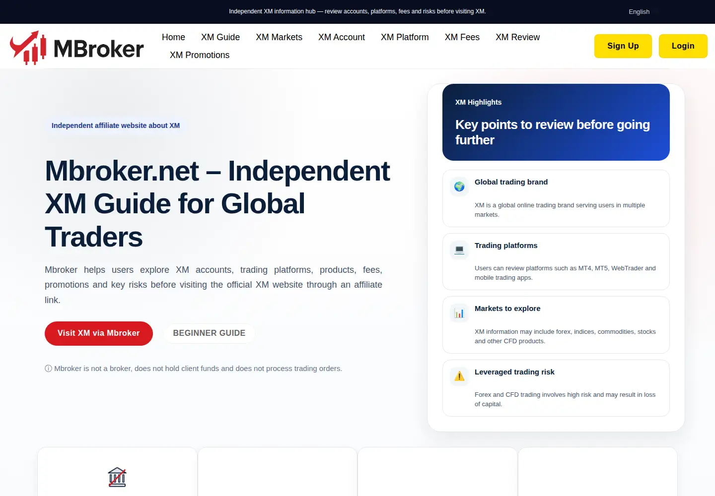 Screenshot of mbroker.net