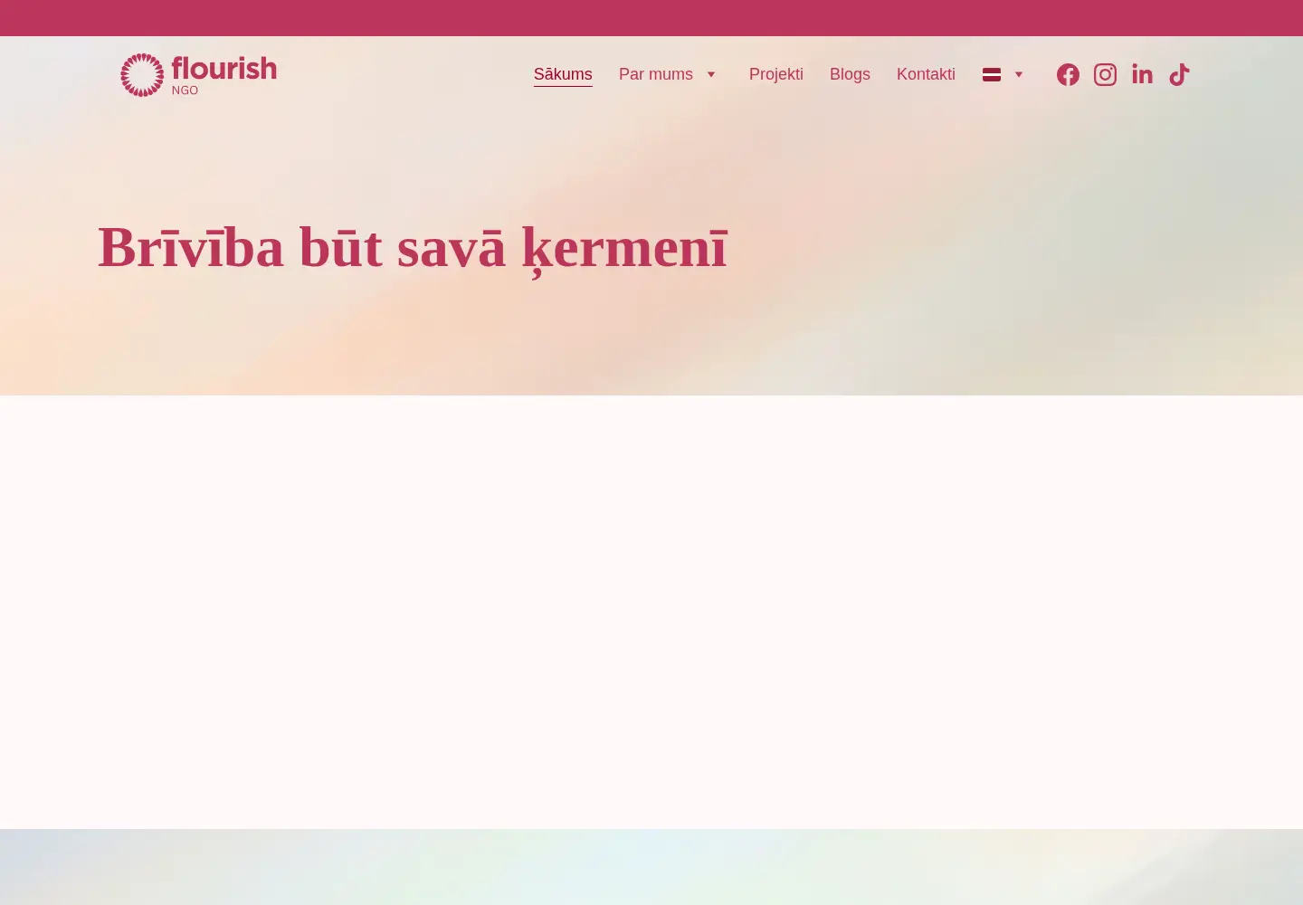 Screenshot of flourish.ngo