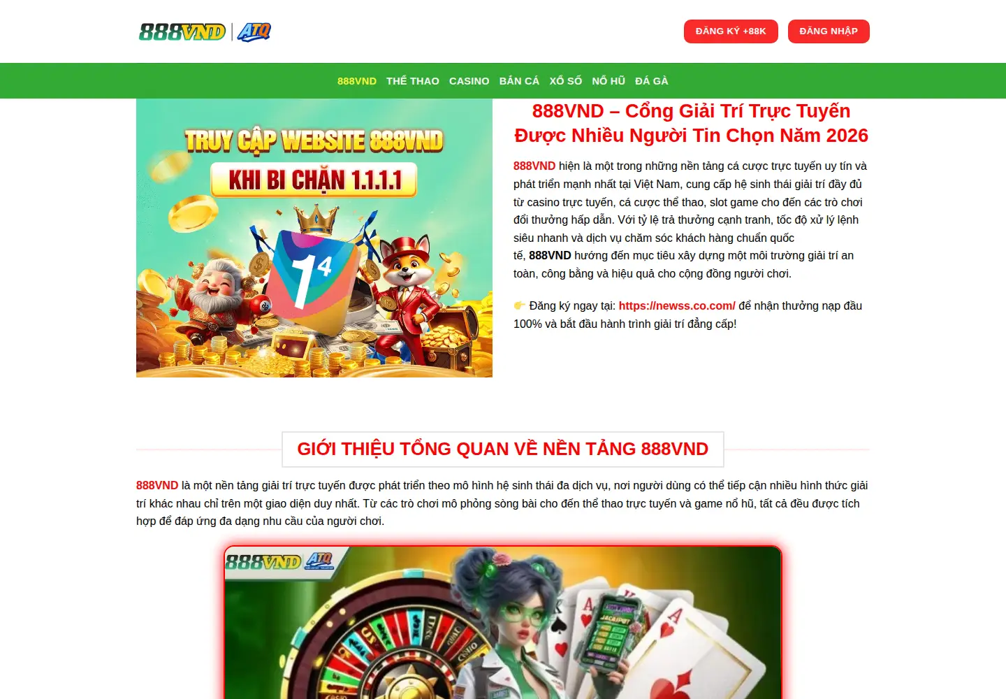 Captured homepage of 888vnd.org in the current scan