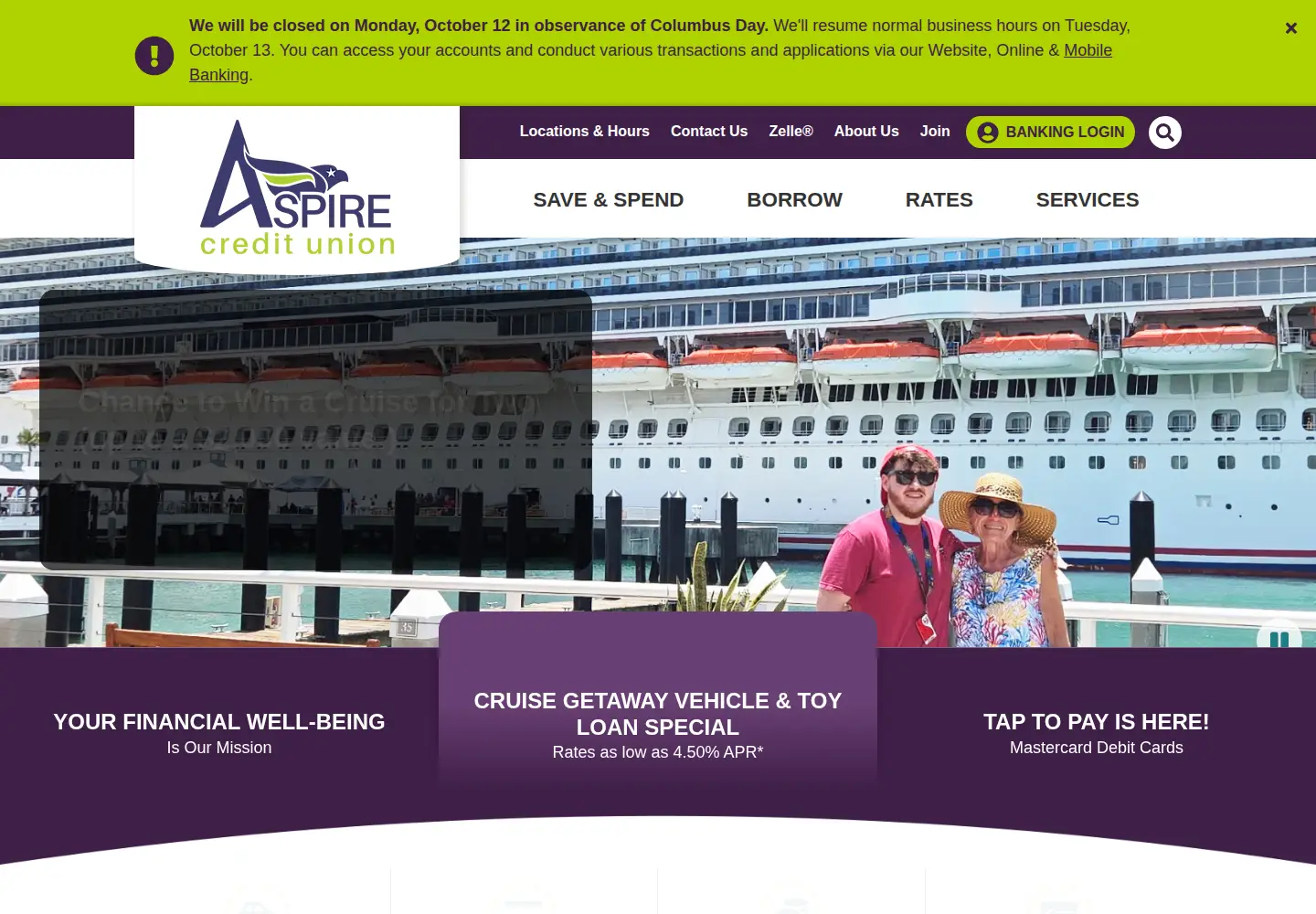 Screenshot of aspirecu.org