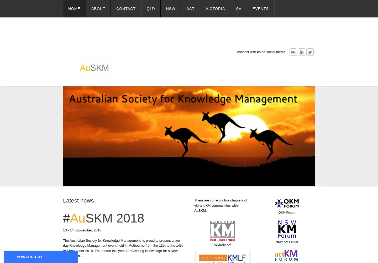 Screenshot of auskm.org
