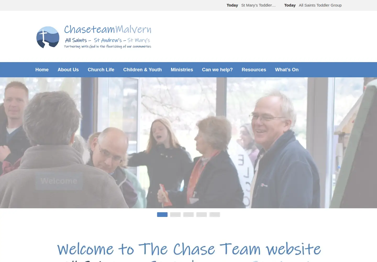 Captured homepage of chaseteam.org in the current scan