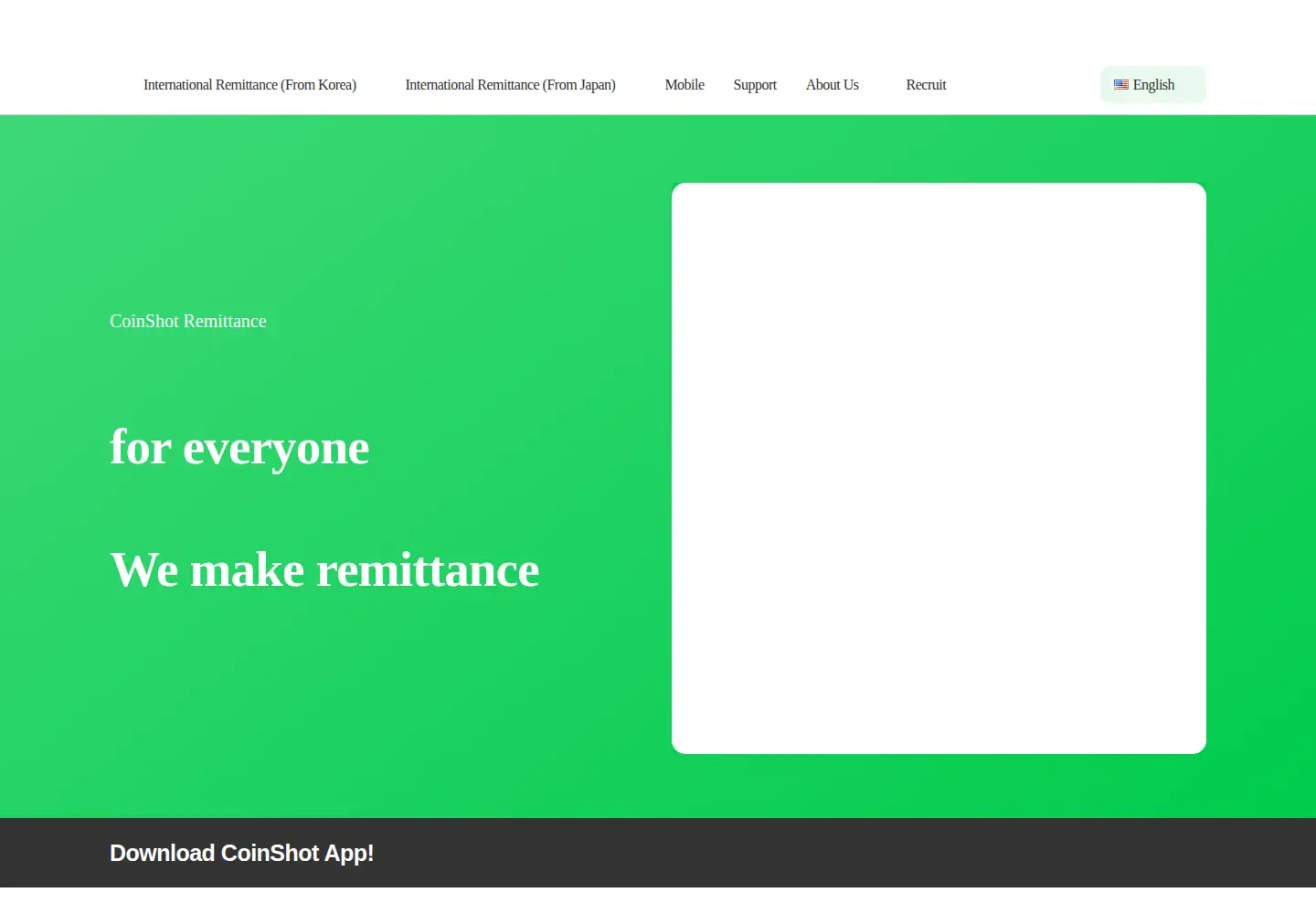 Screenshot of coinshot.org