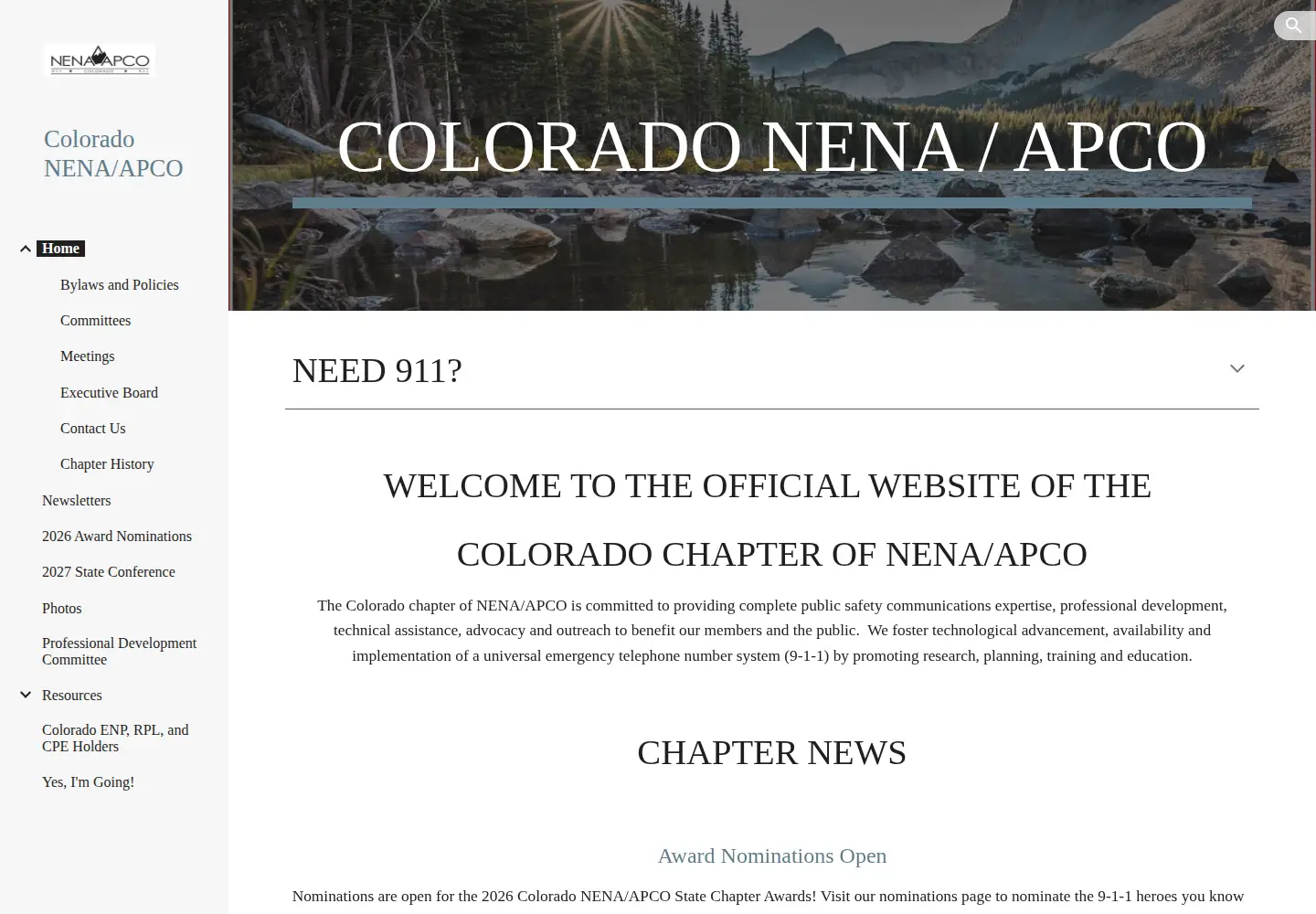 Captured homepage of conenaapco.org in the current scan