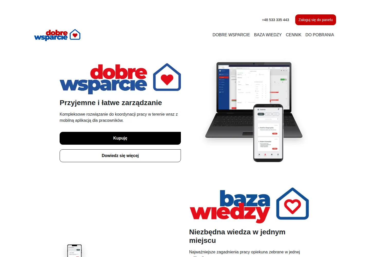 Captured homepage of dobrewsparcie.org in the current scan