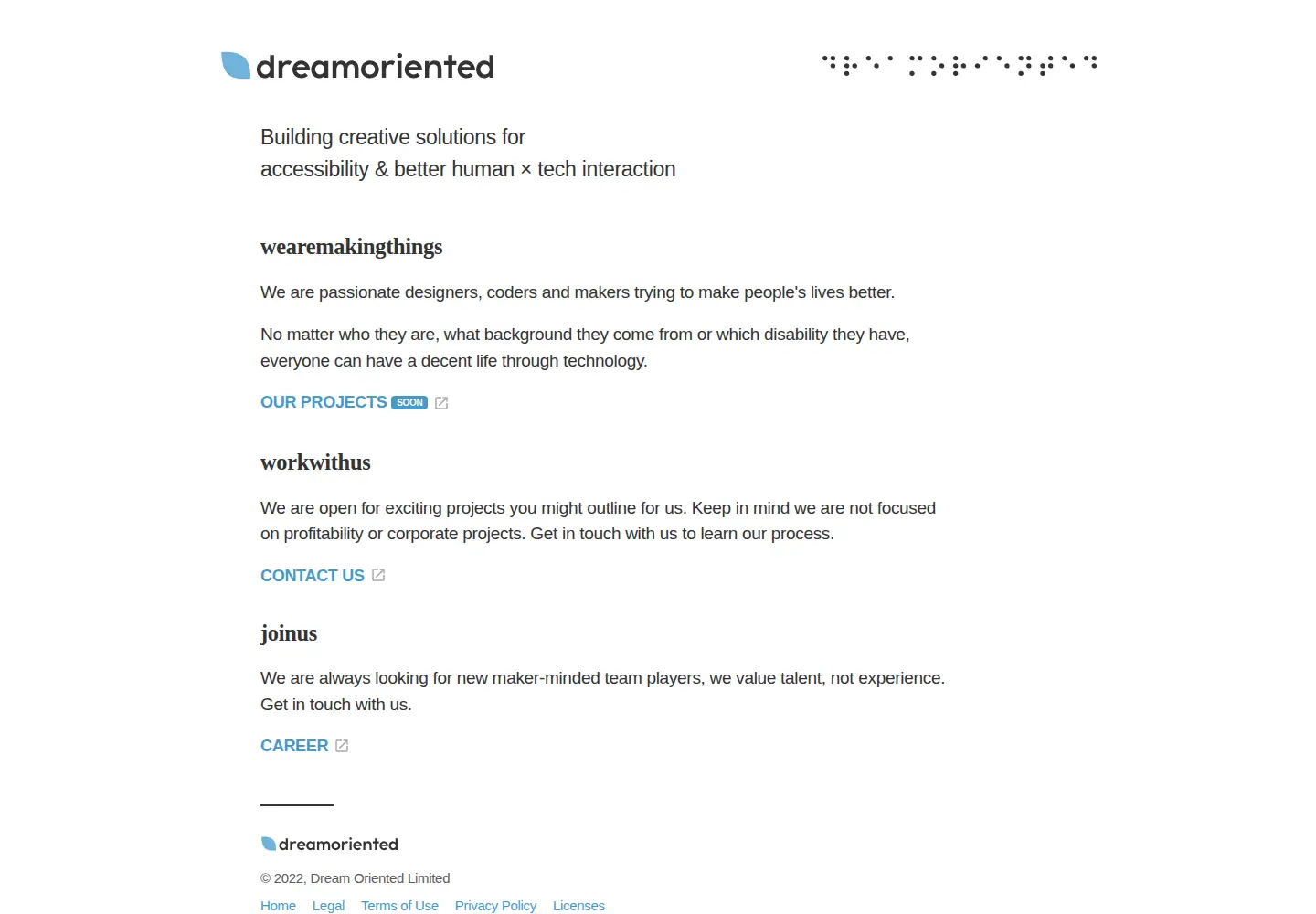 Screenshot of dreamoriented.org