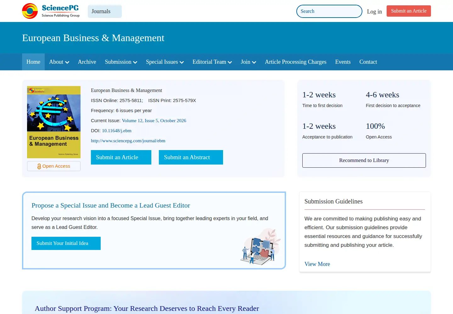 Captured homepage of ebmjournal.org in the current scan
