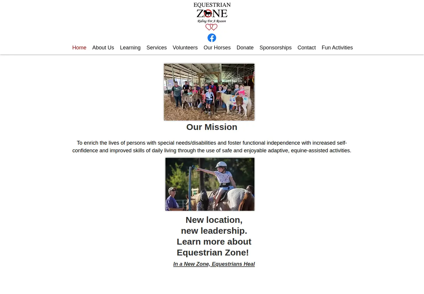 Screenshot of equestrianzone.org