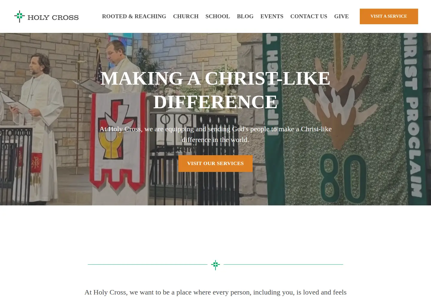 Screenshot of holycrossfw.org