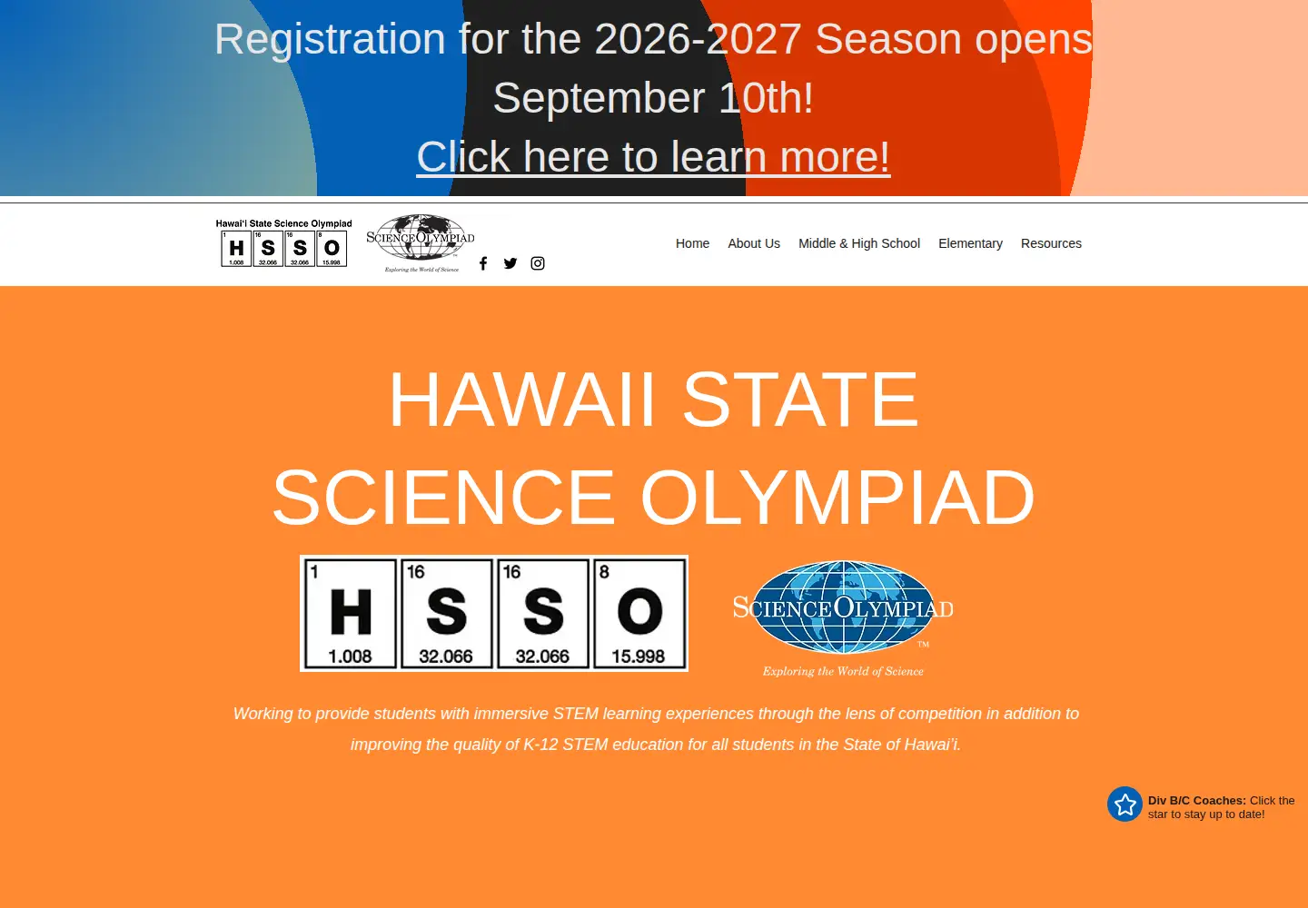 Screenshot of hsso.org