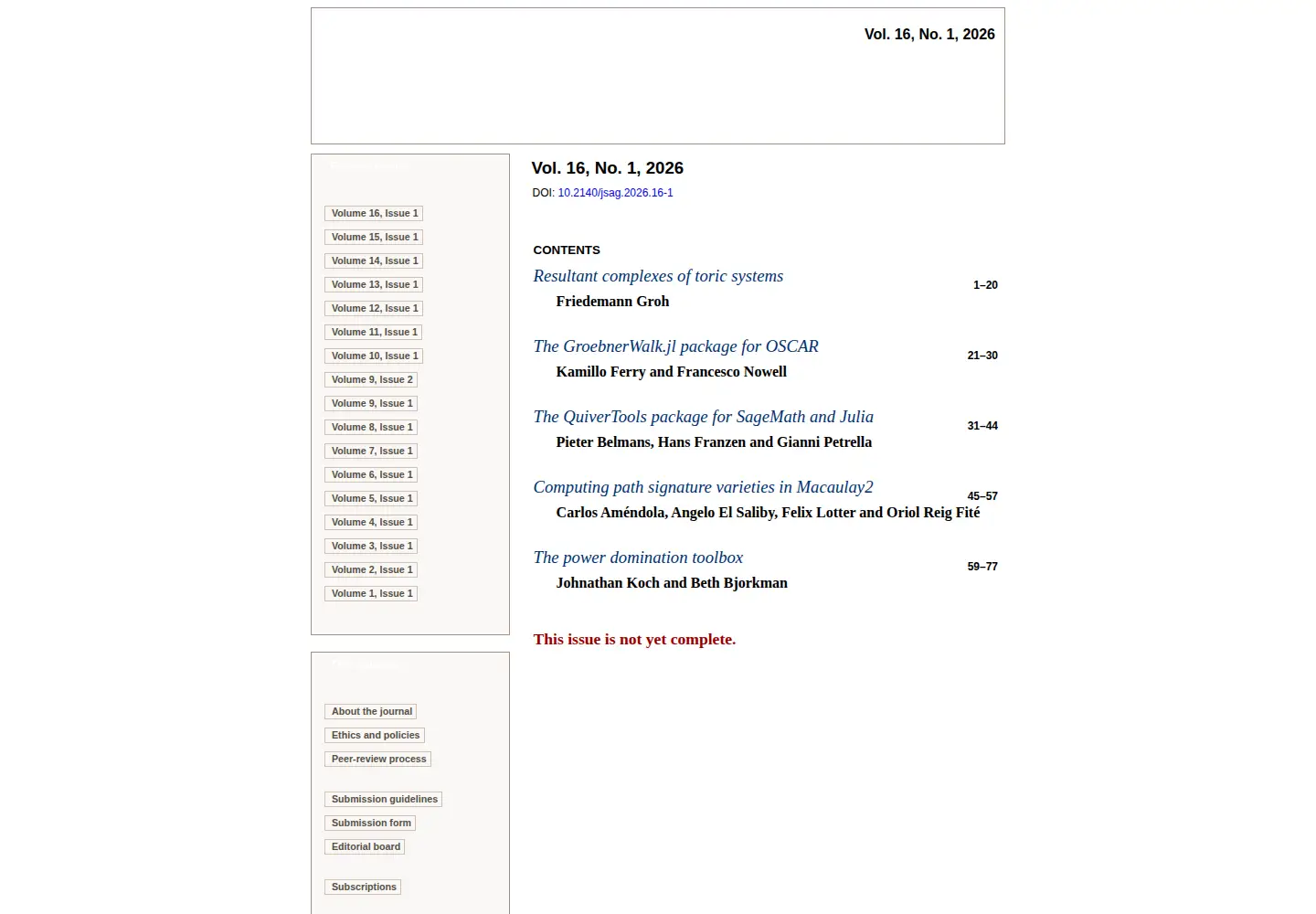 Captured homepage of j-sag.org in the current scan