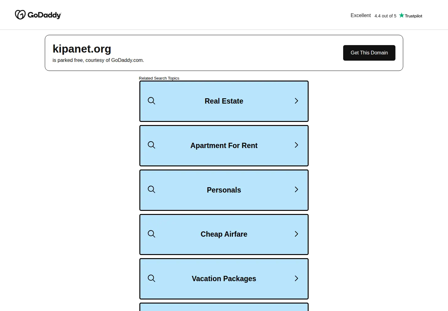 Screenshot of kipanet.org