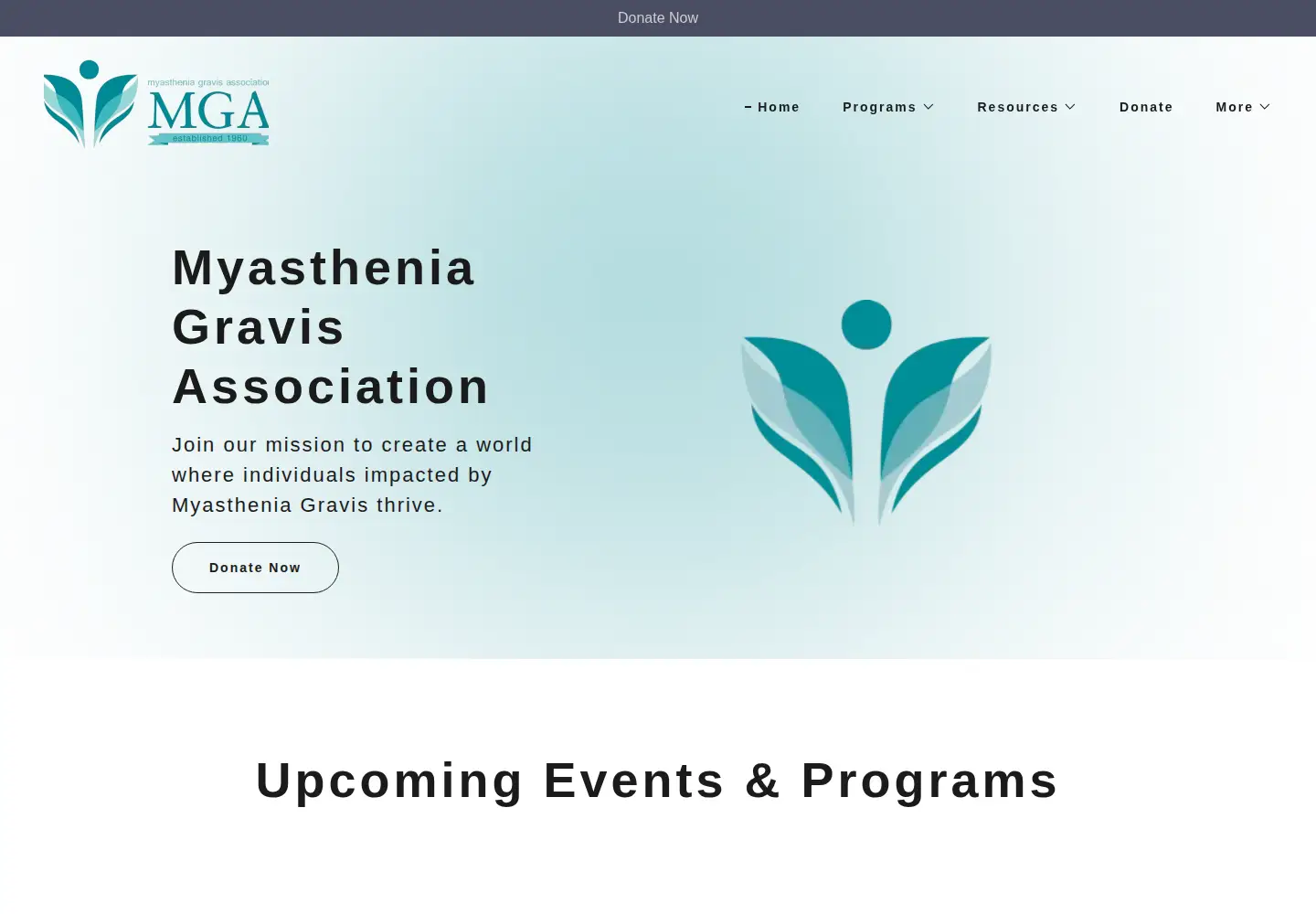 Screenshot of mgassociation.org