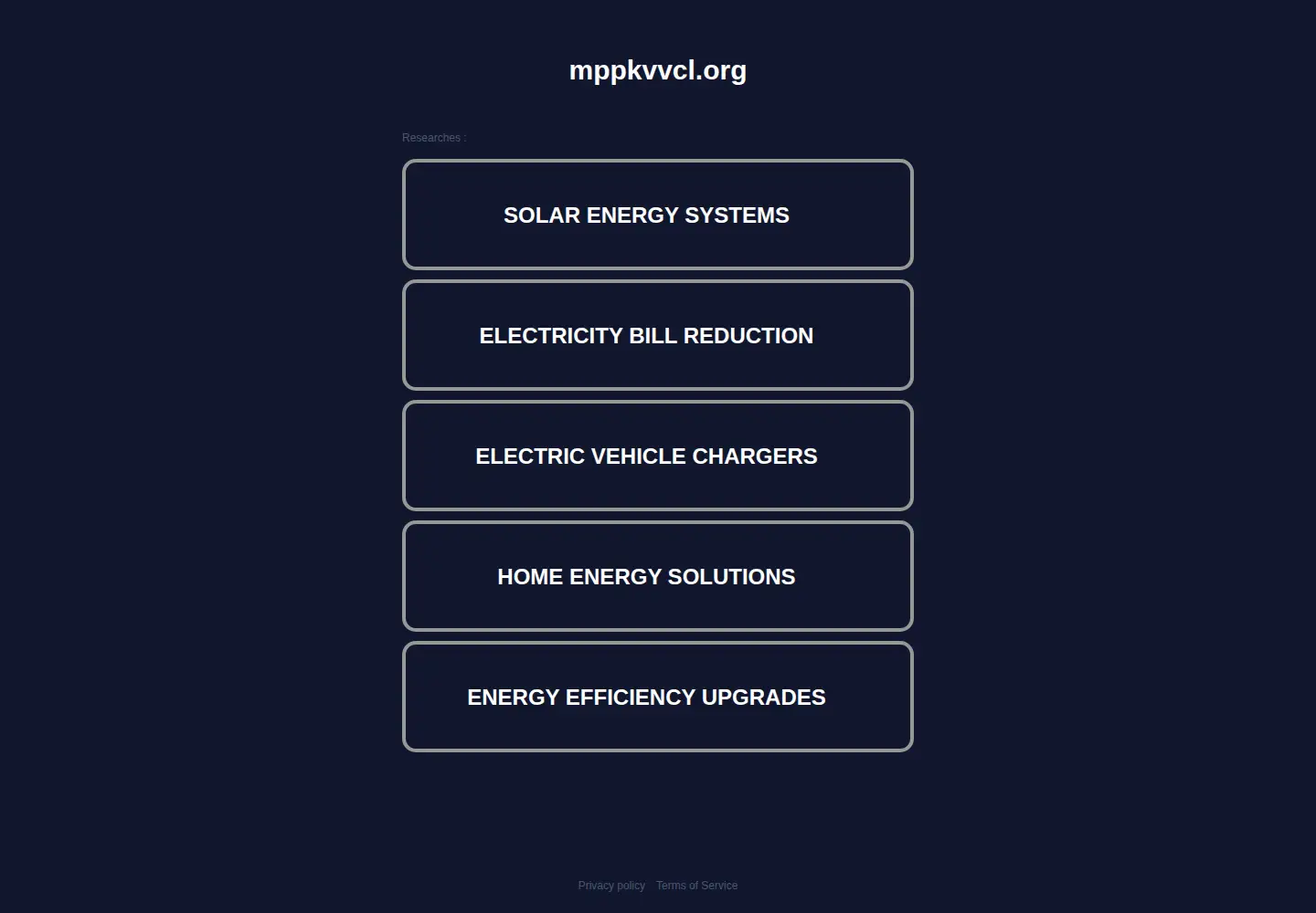 Captured homepage of mppkvvcl.org in the current scan