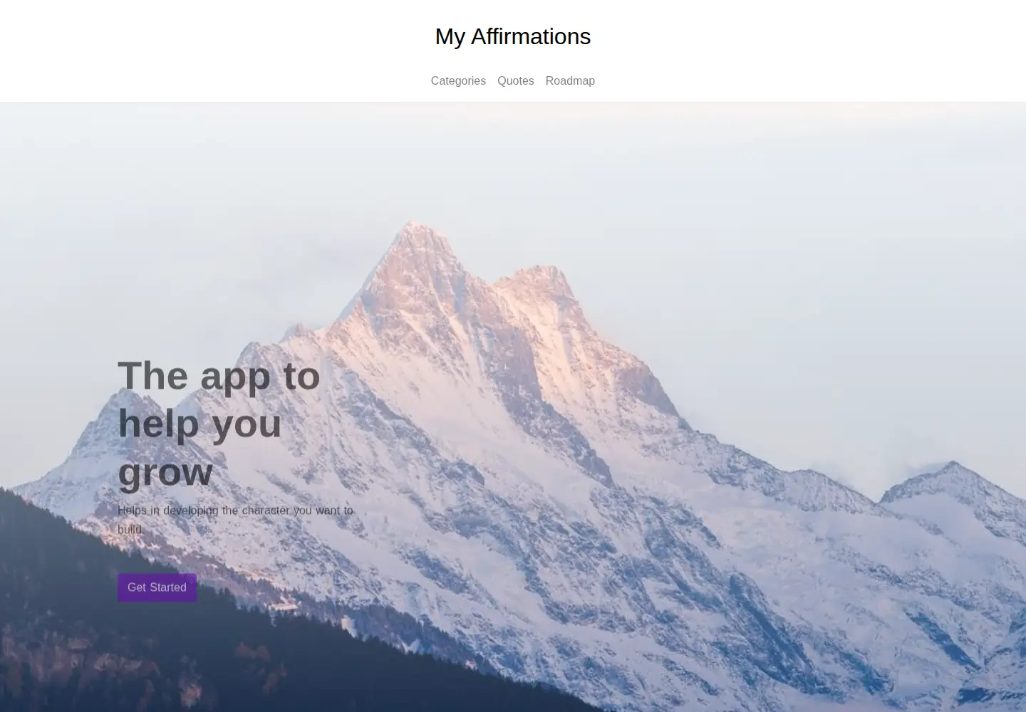 Screenshot of myaffirmations.org