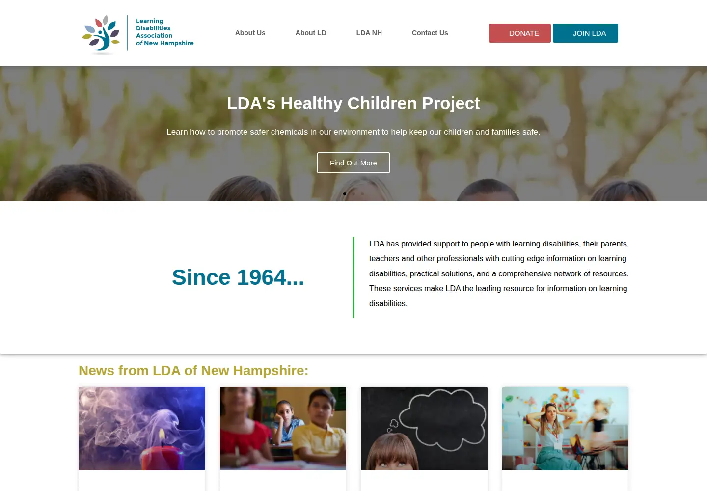 Screenshot of nhlda.org