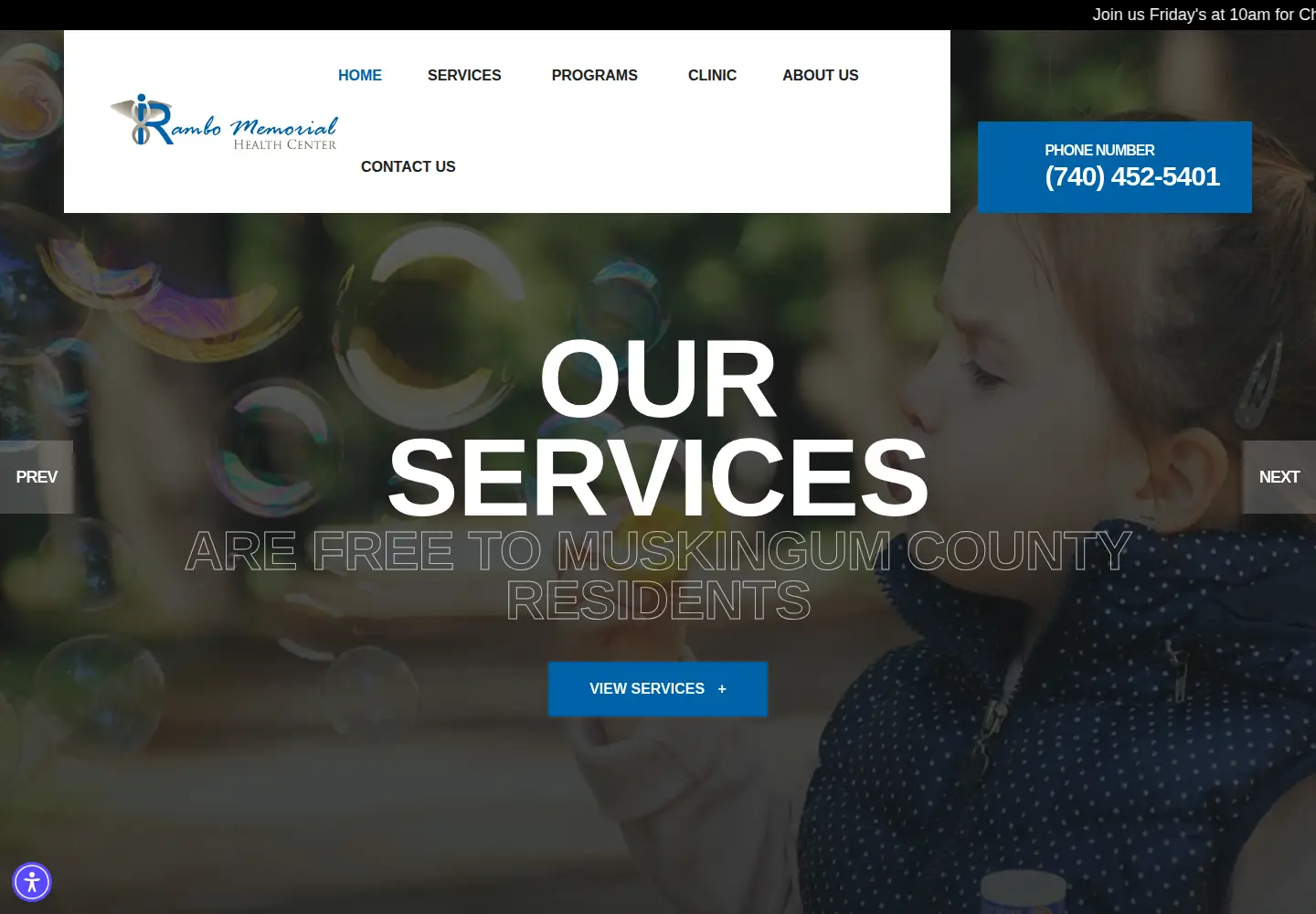 Screenshot of rambomemorialhealthcenter.org