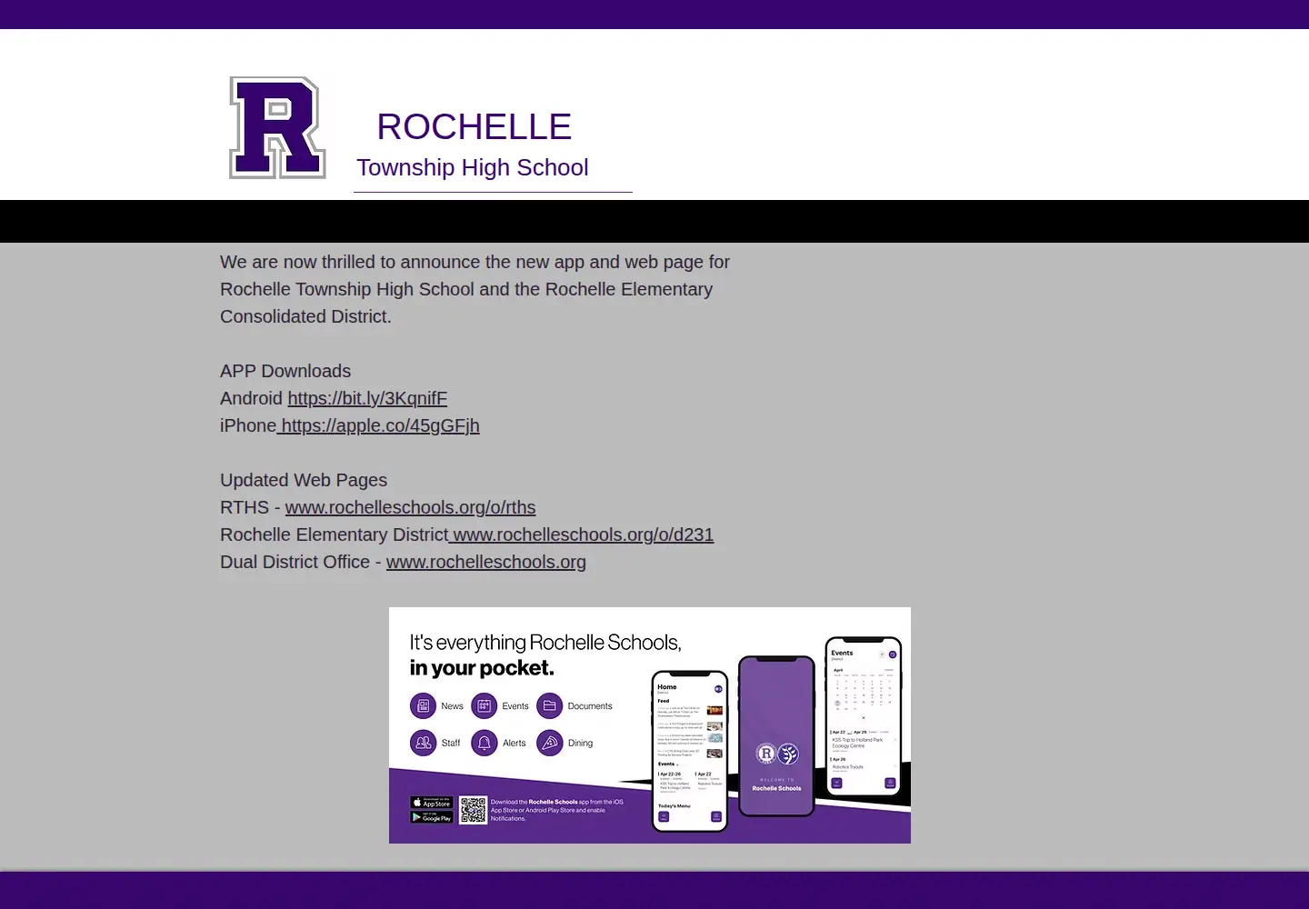 Captured homepage of rthsd212.org in the current scan