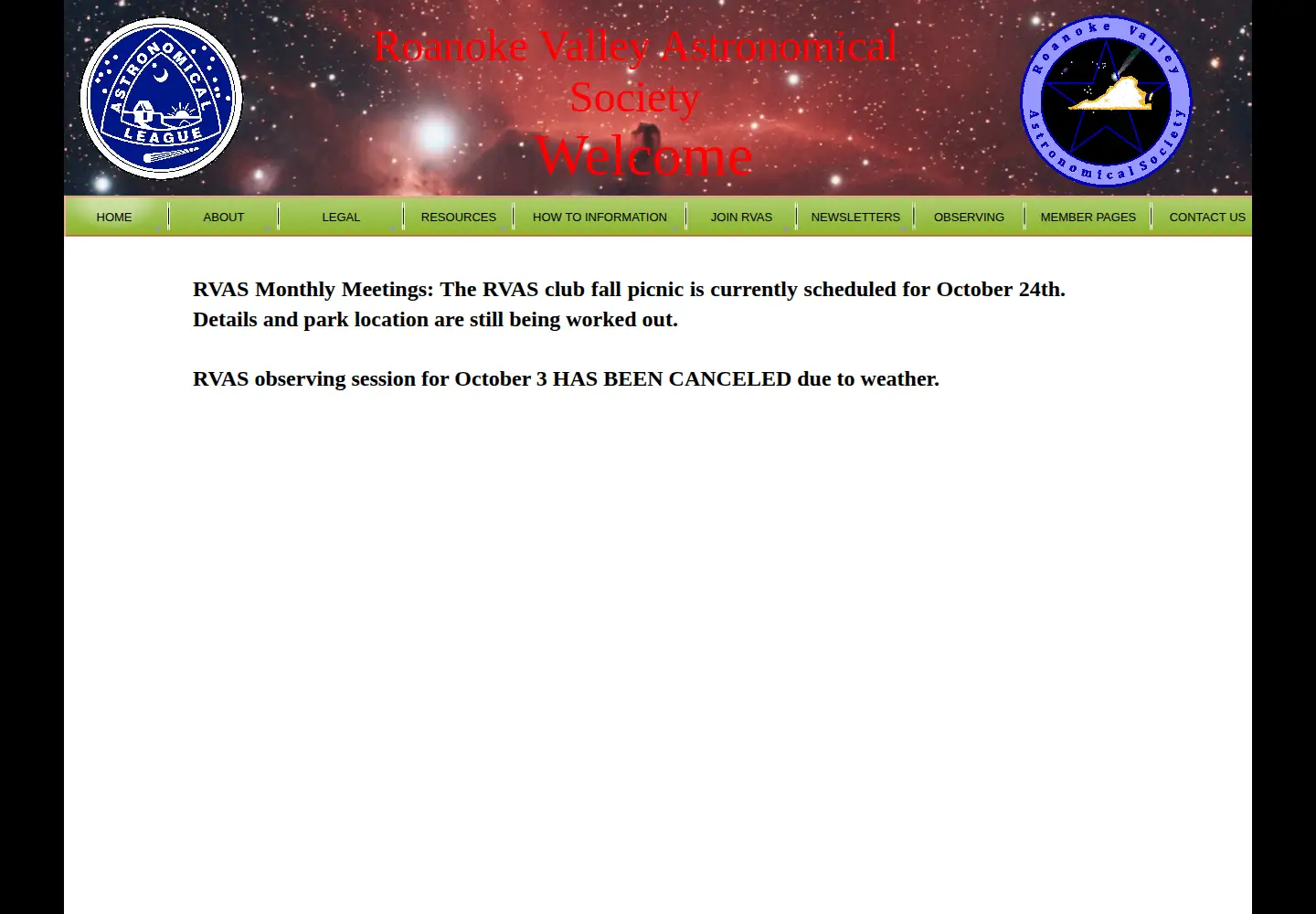 Screenshot of rvasclub.org