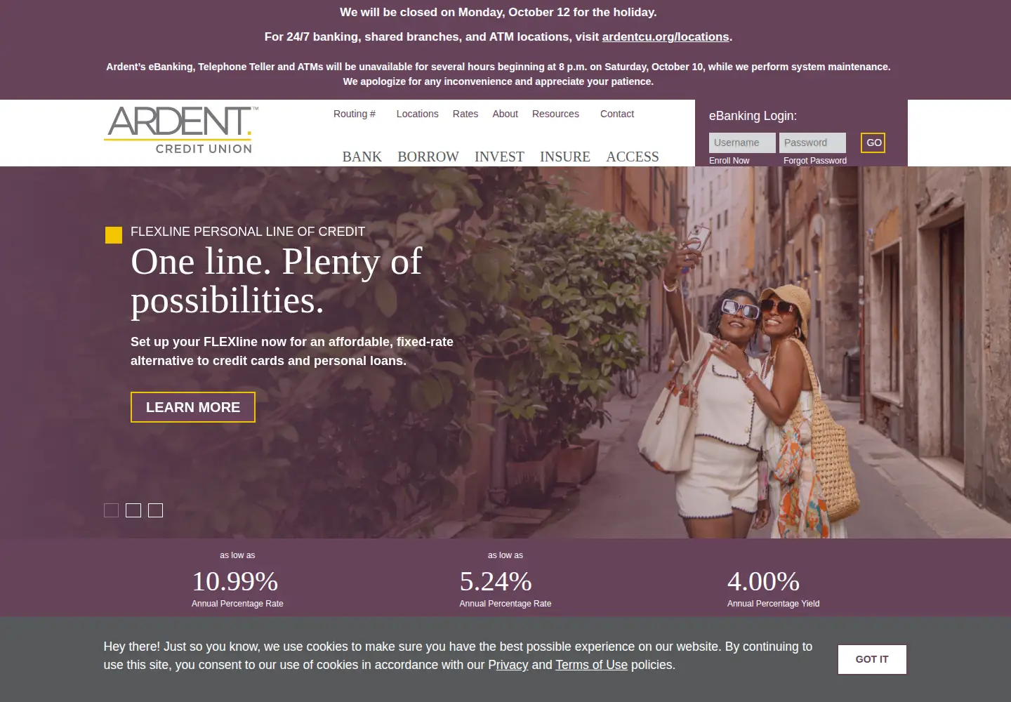 Captured homepage of sb1fcu.org in the current scan
