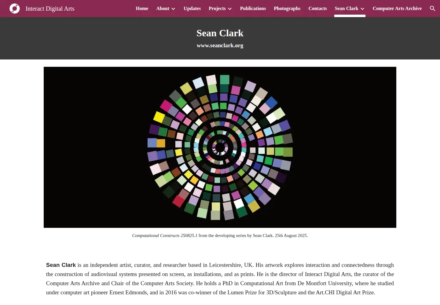 Screenshot of seanclark.org