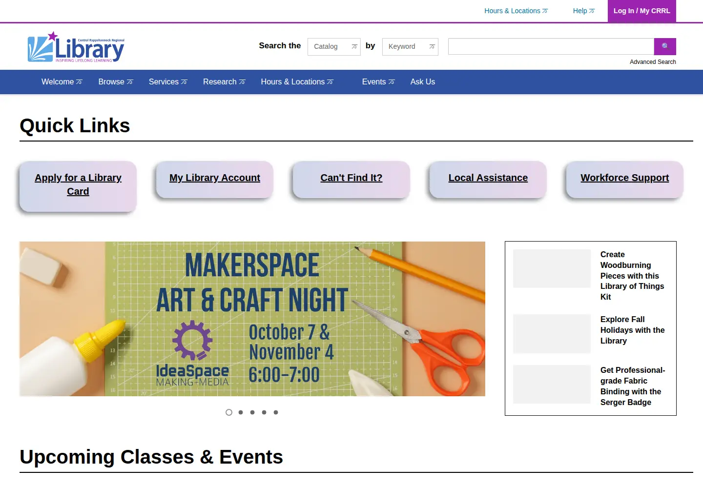 Screenshot of librarypoint.org
