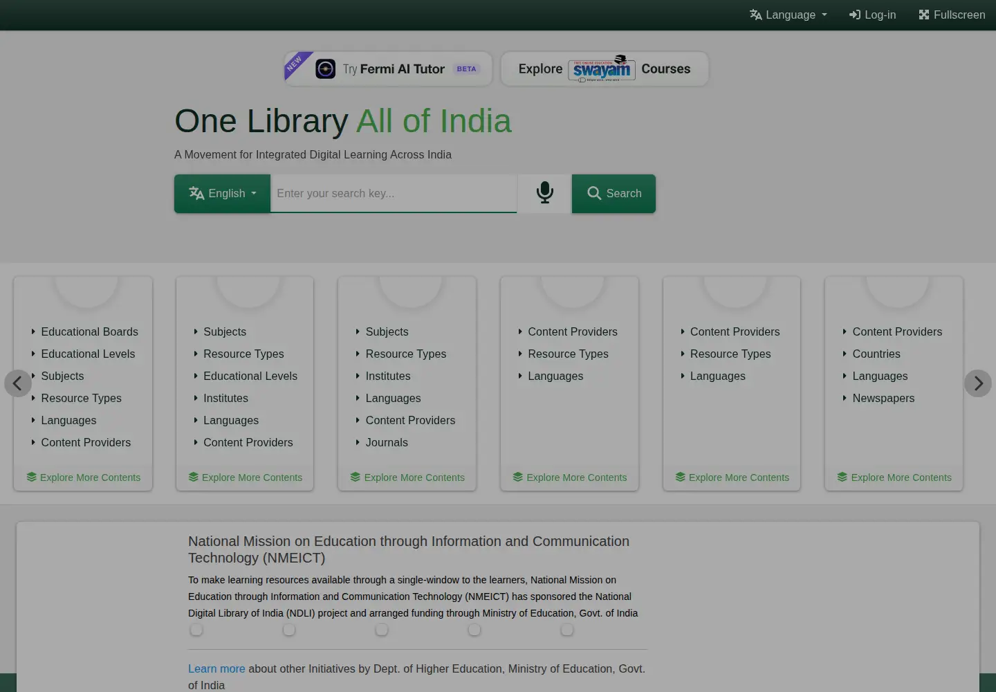 Screenshot of ndl.gov.in