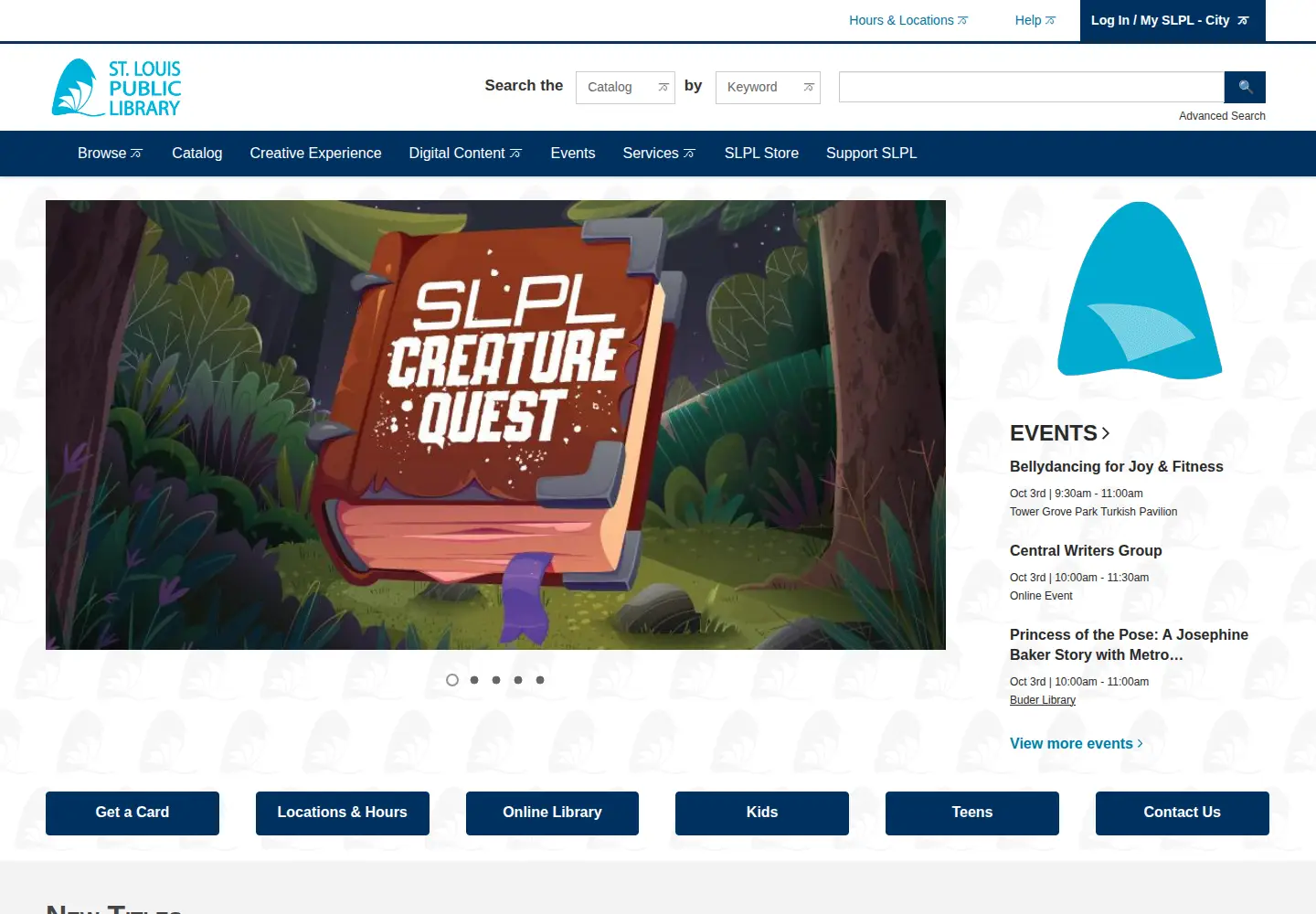 Screenshot of slpl.org