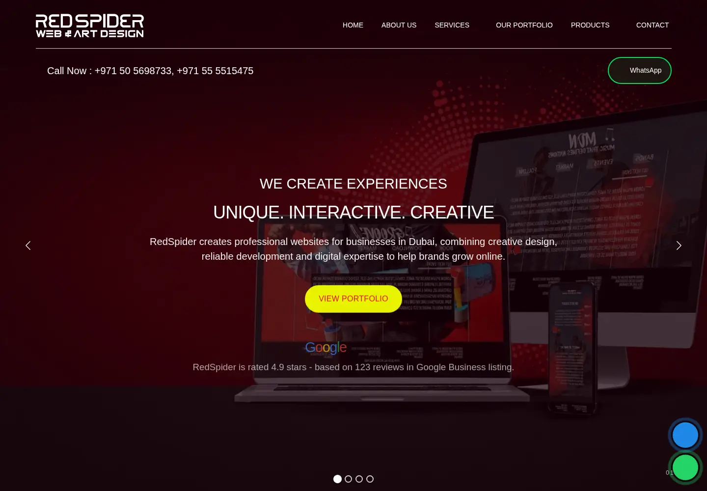 Screenshot of redspider.ae