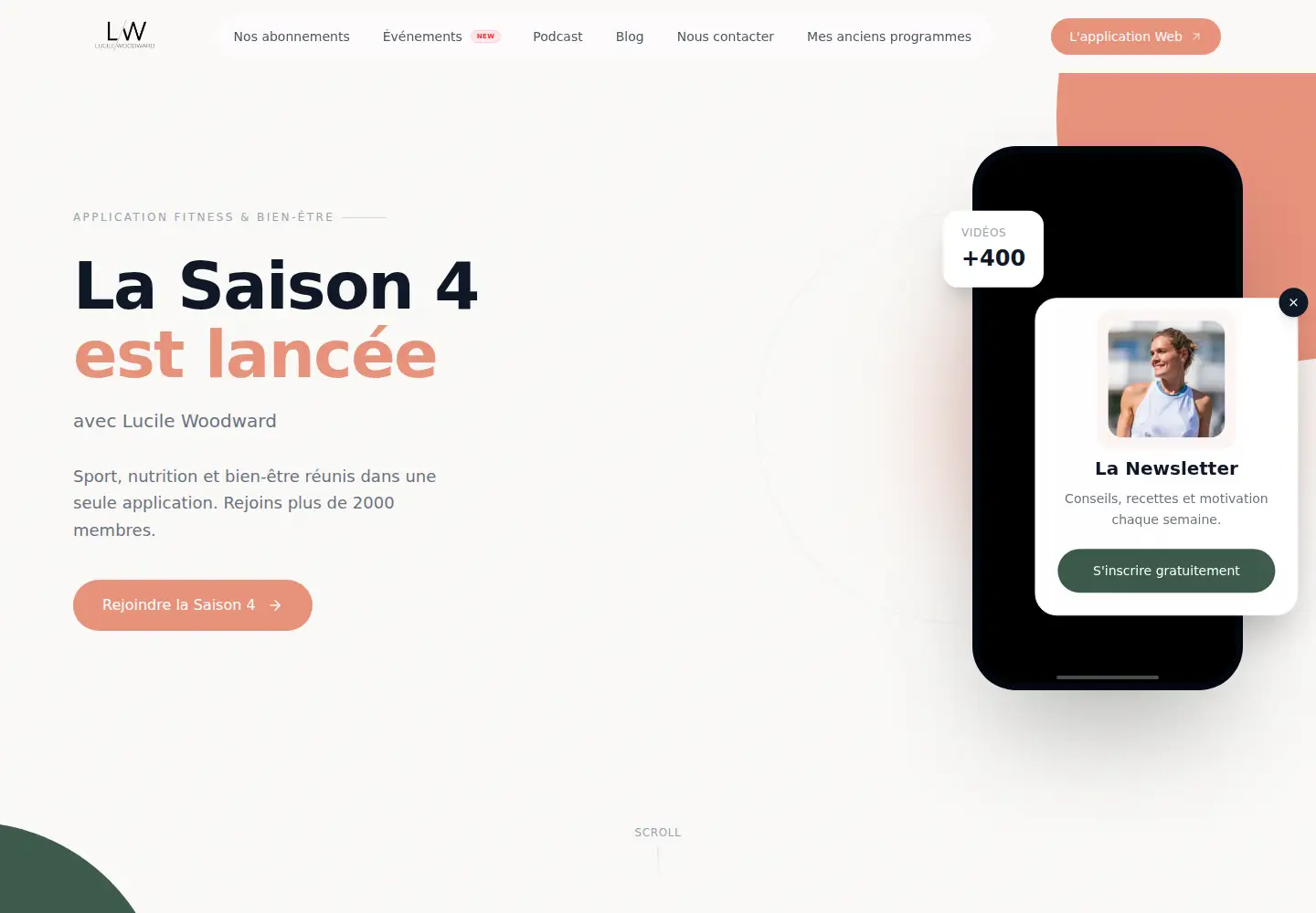 Screenshot of lucilewoodward.com