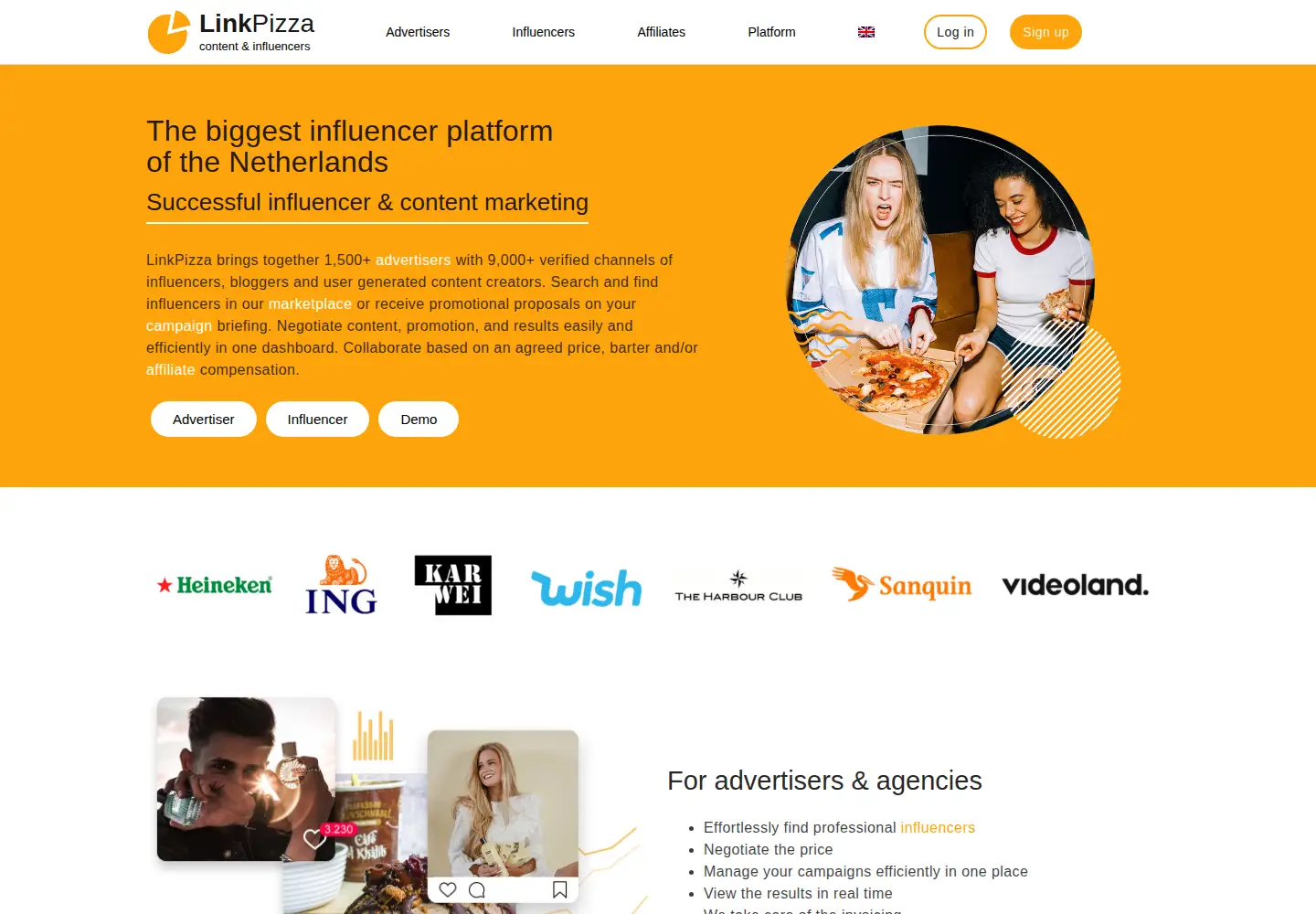 Screenshot of linkpizza.com