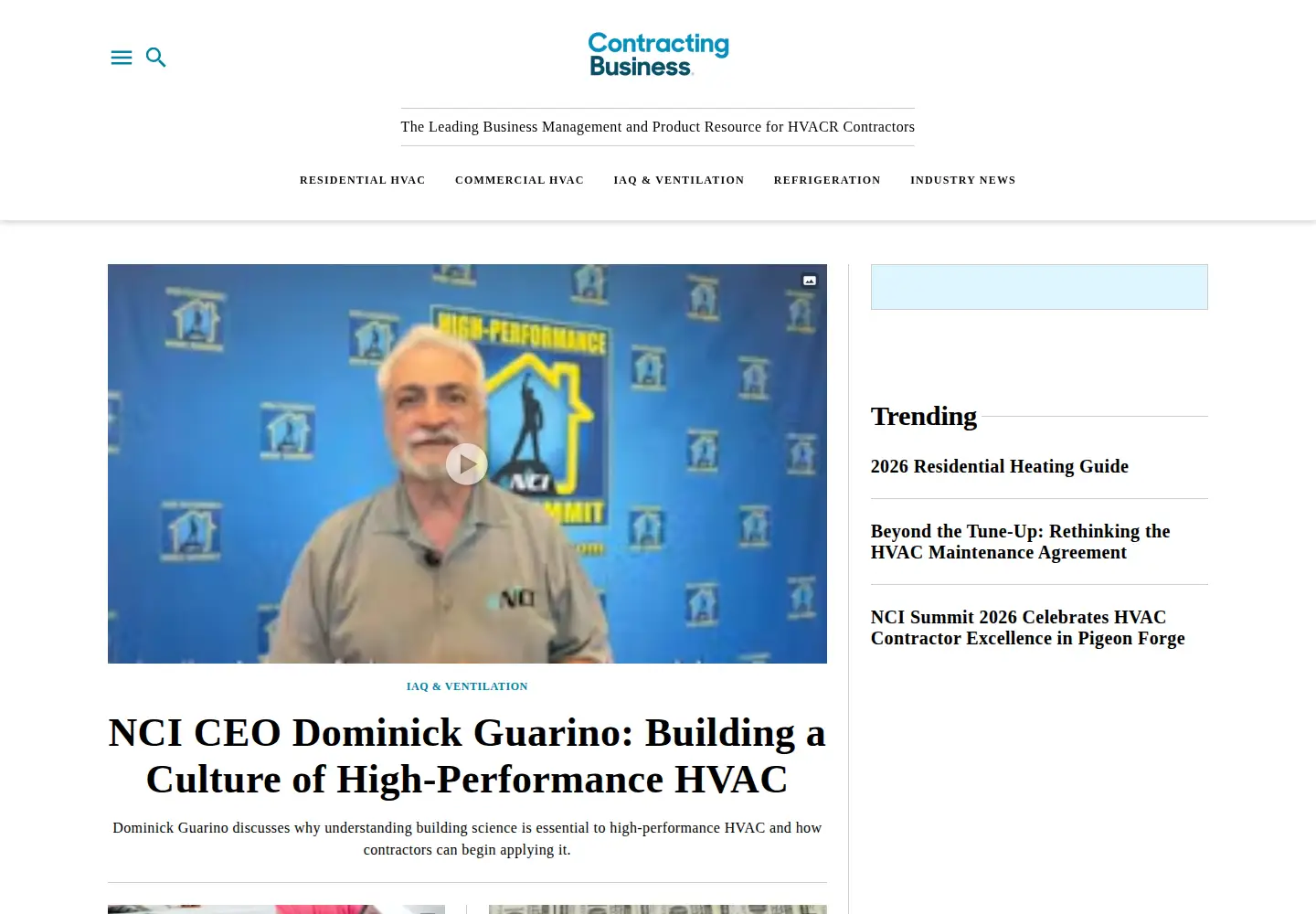 Screenshot of contractingbusiness.com