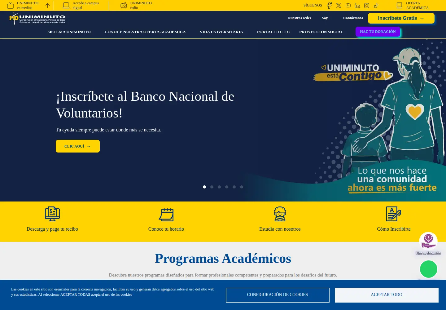 Screenshot of uniminuto.edu
