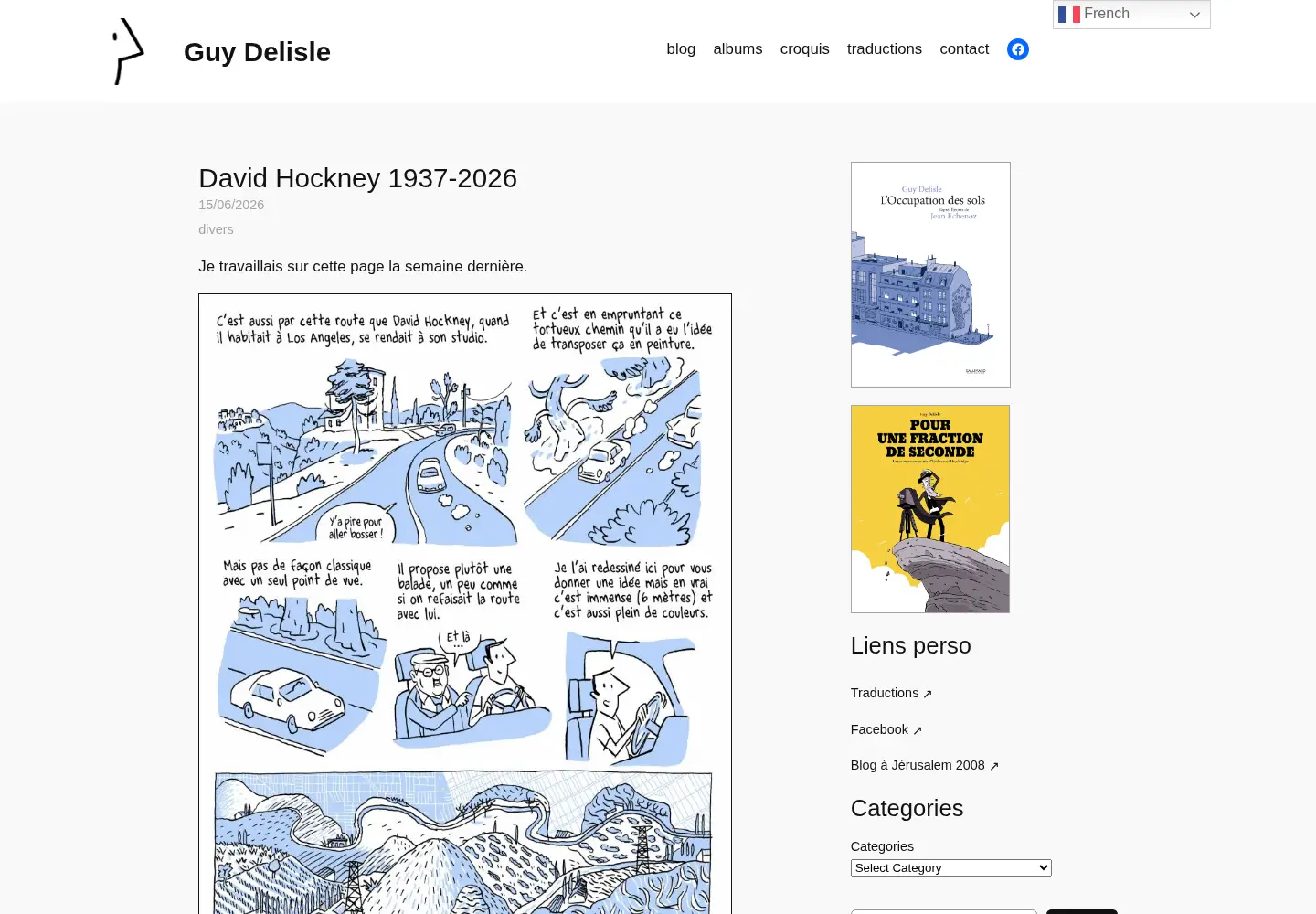 Screenshot of guydelisle.com