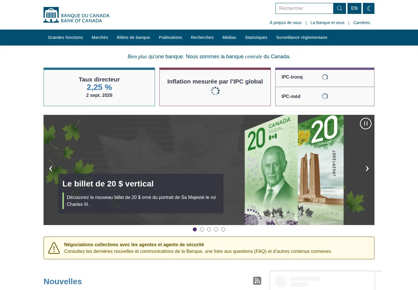 Screenshot of banqueducanada.ca