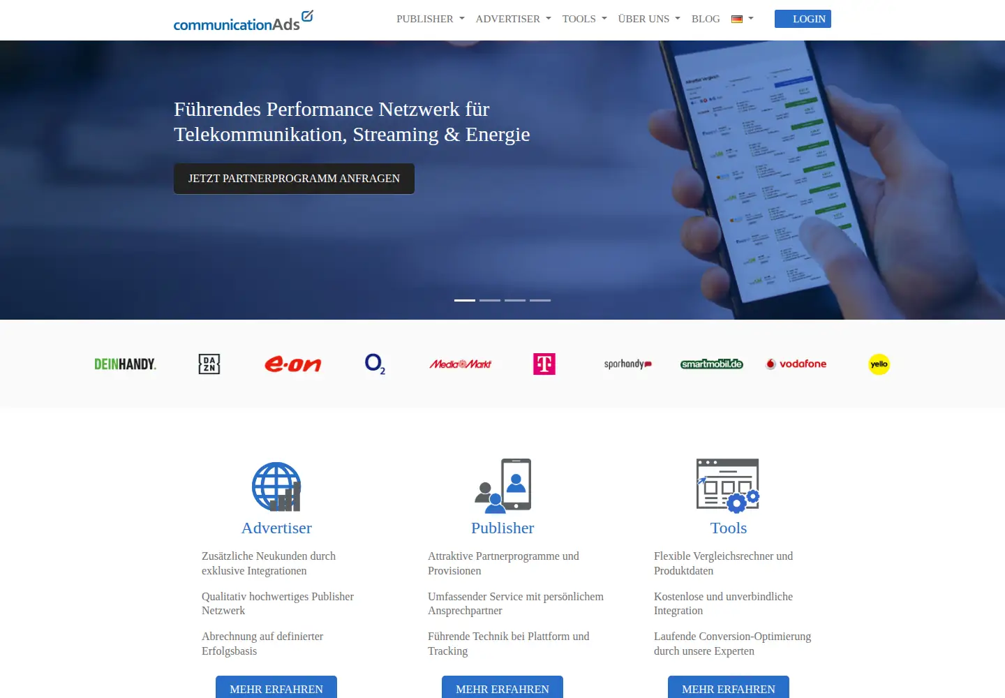 Screenshot of communicationads.net