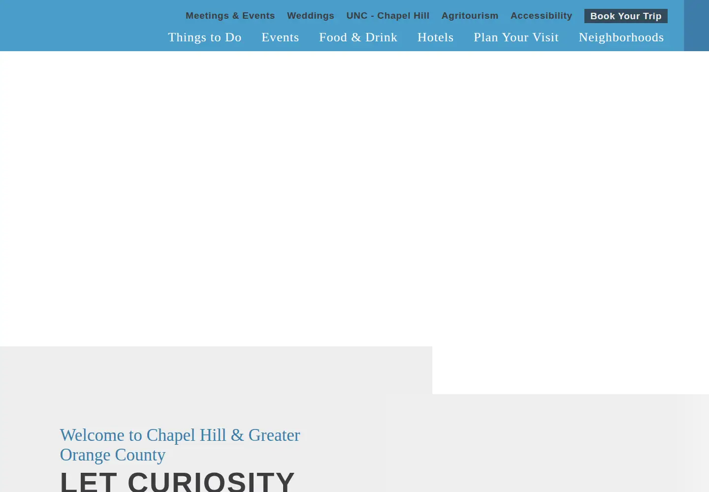 Screenshot of visitchapelhill.org