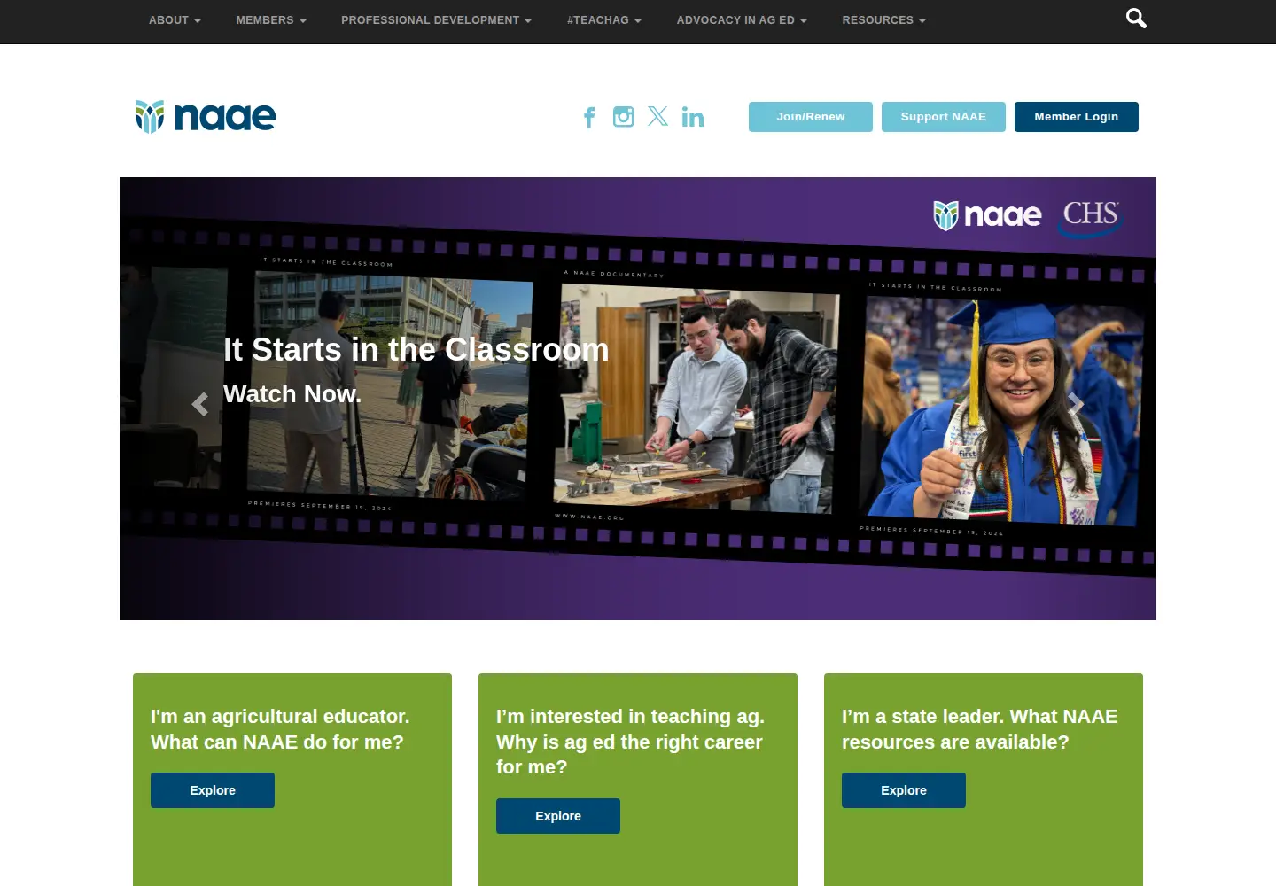 Screenshot of naae.org
