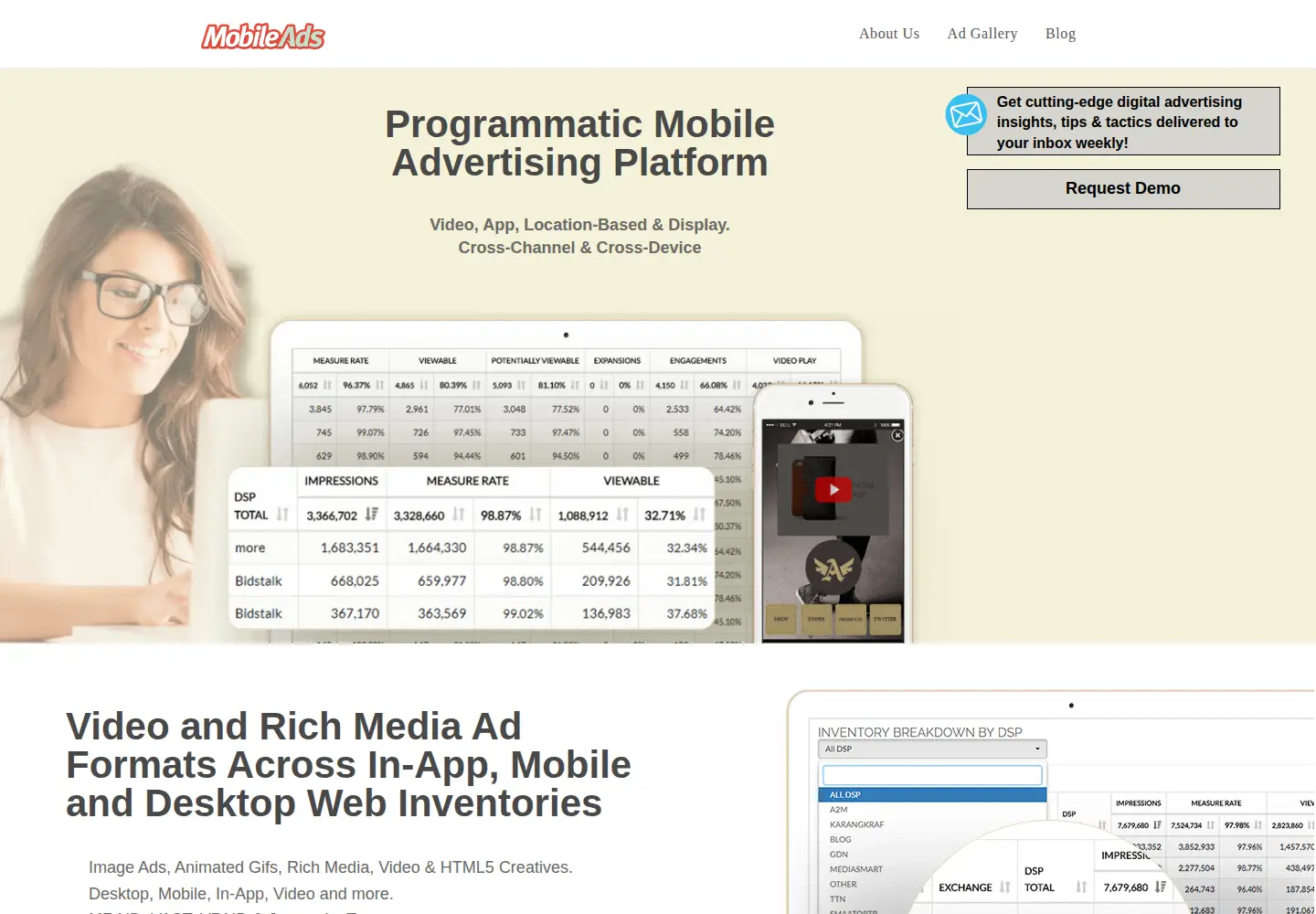 Screenshot of mobileads.com