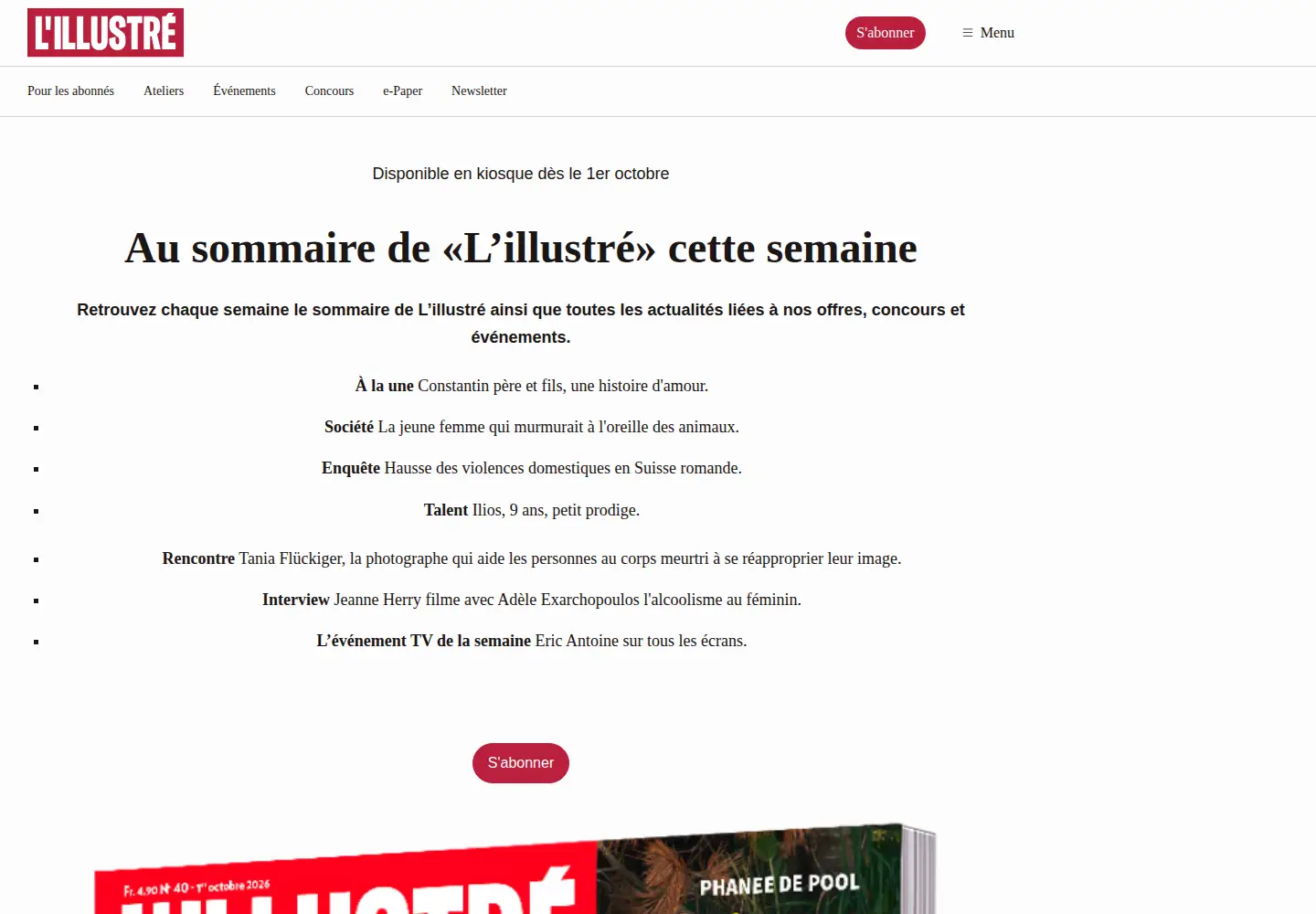 Screenshot of illustre.ch