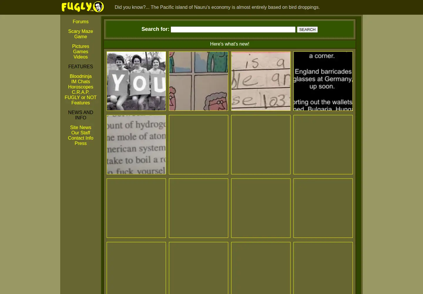 Screenshot of fugly.com