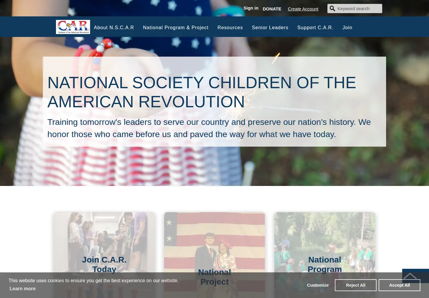 Screenshot of nscar.org