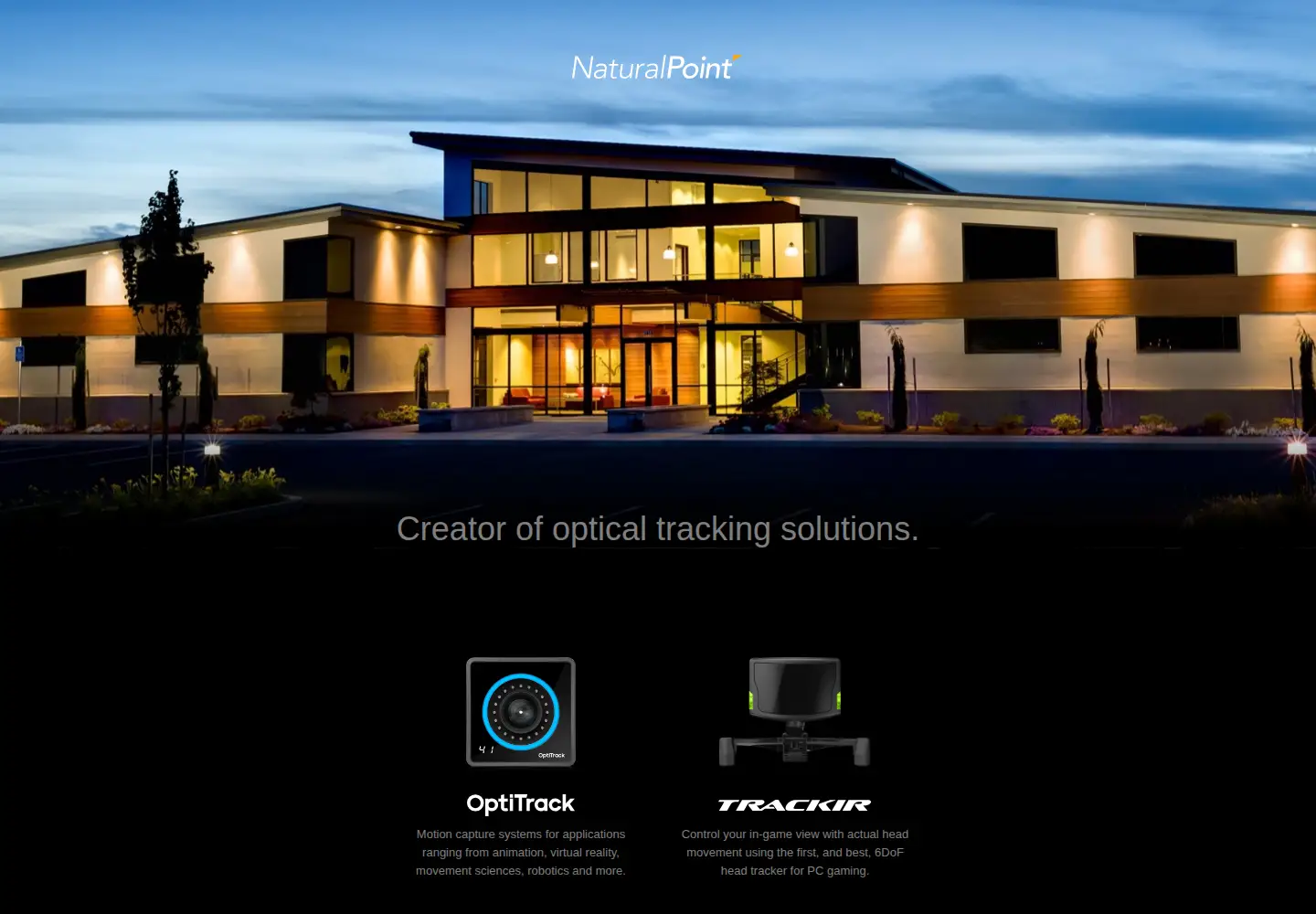 Captured homepage of naturalpoint.com in the current scan