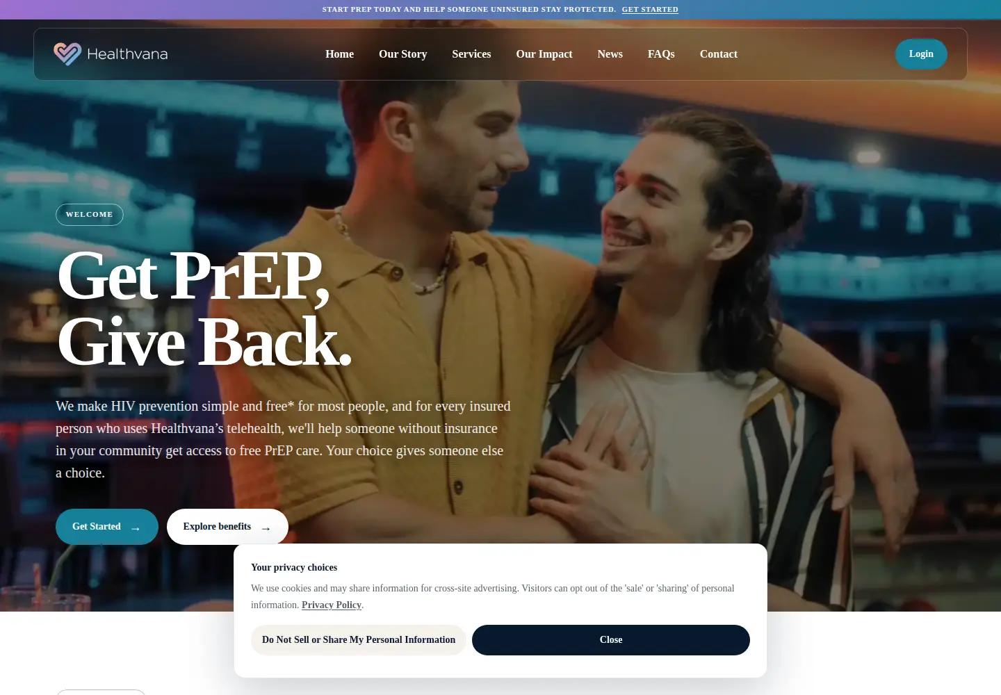 Screenshot of healthvana.com
