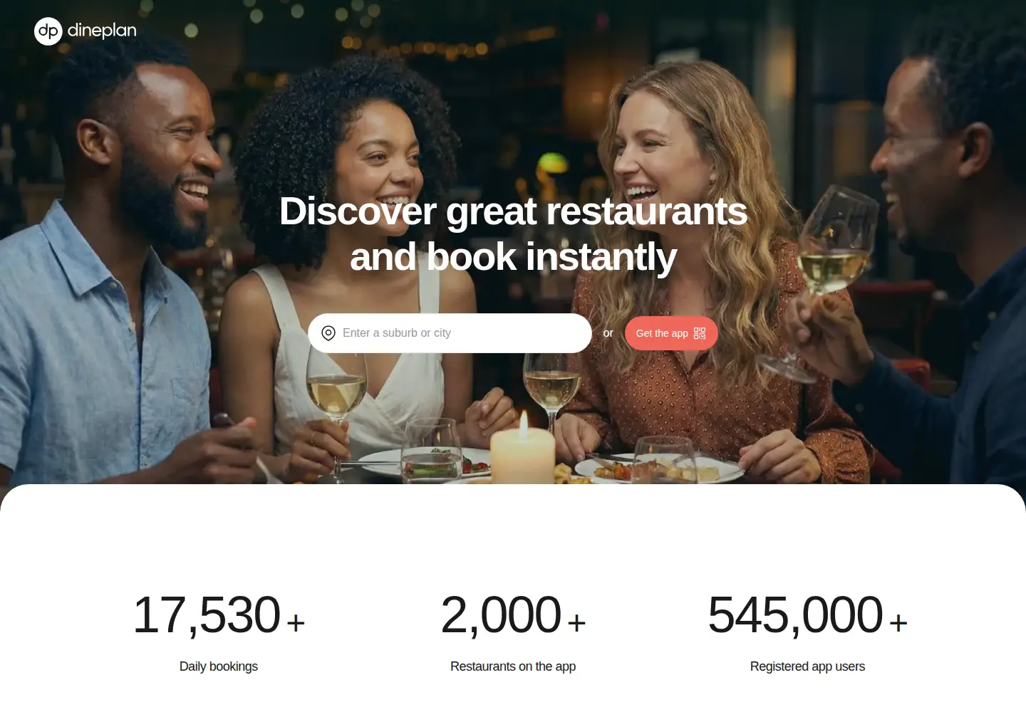 Screenshot of dineplan.com