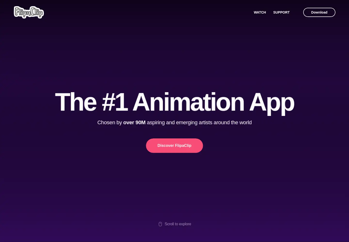 Screenshot of flipaclip.com