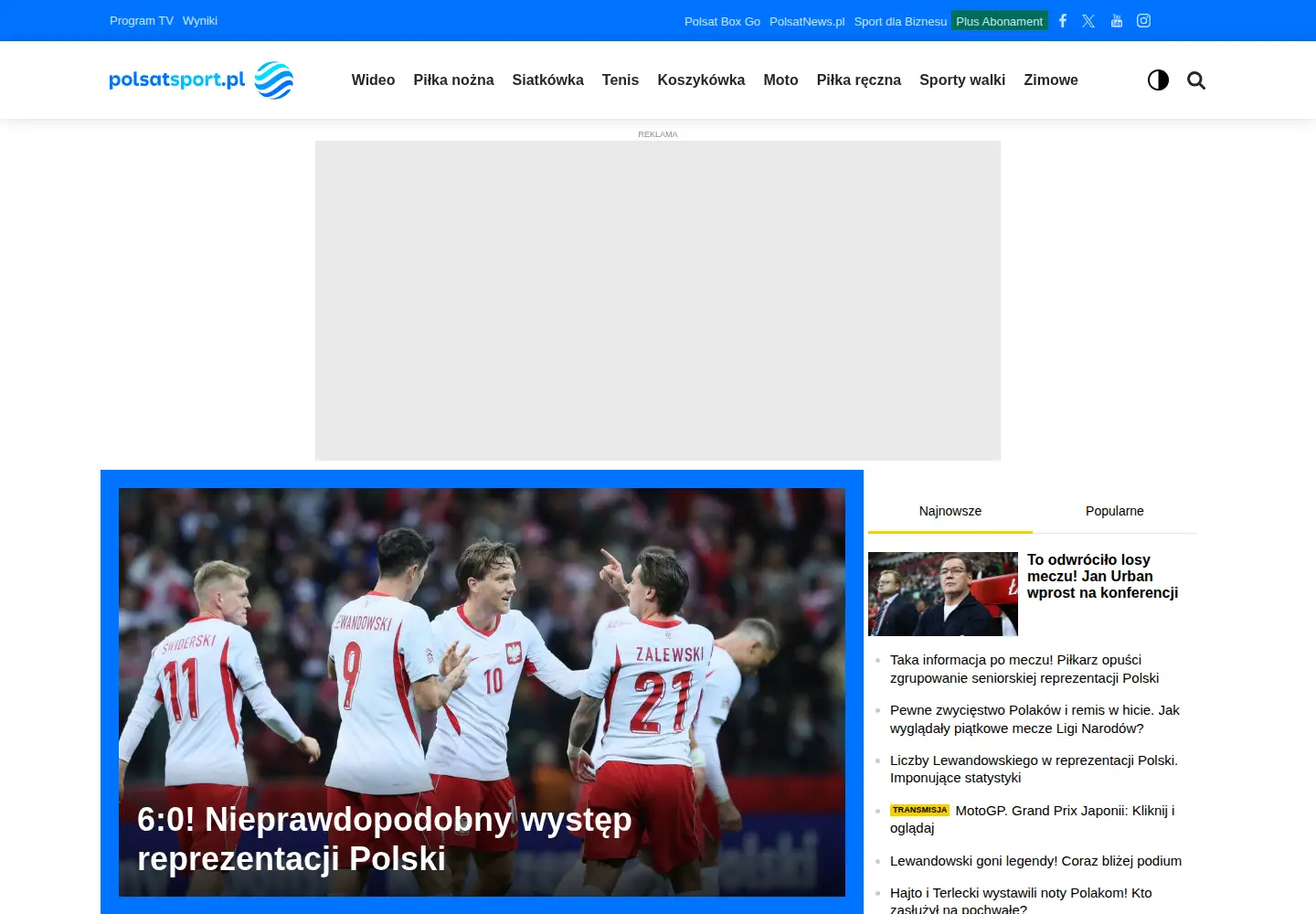 Screenshot of polsatsport.pl