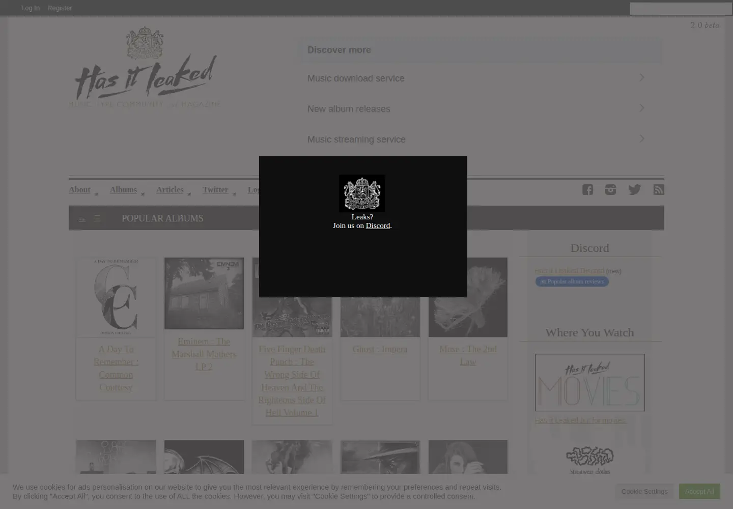 Screenshot of hasitleaked.com