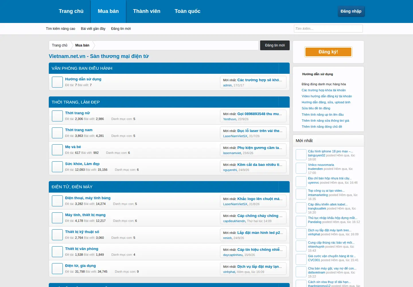 Captured homepage of vietnam.net.vn in the current scan