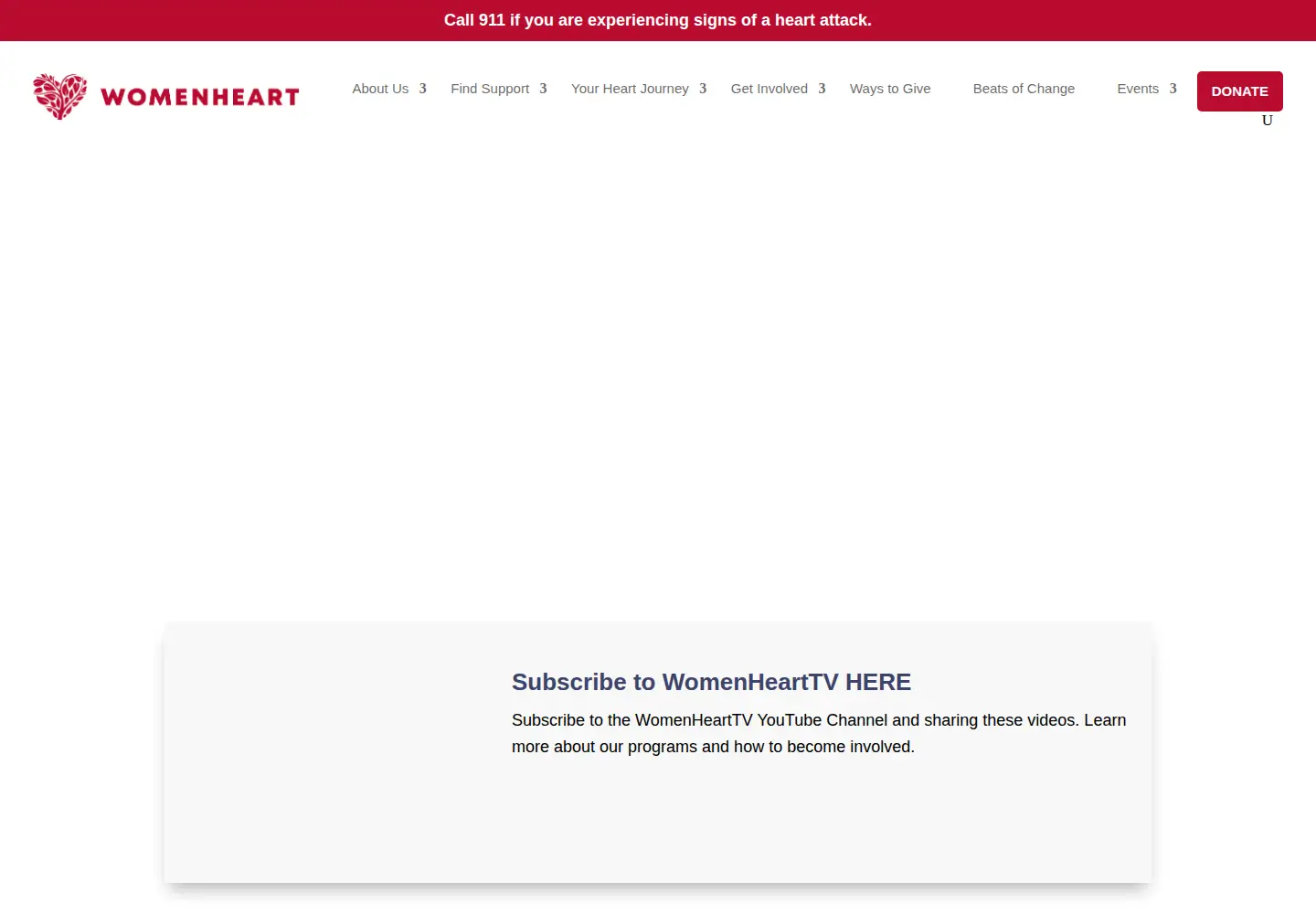 Screenshot of womenheart.org